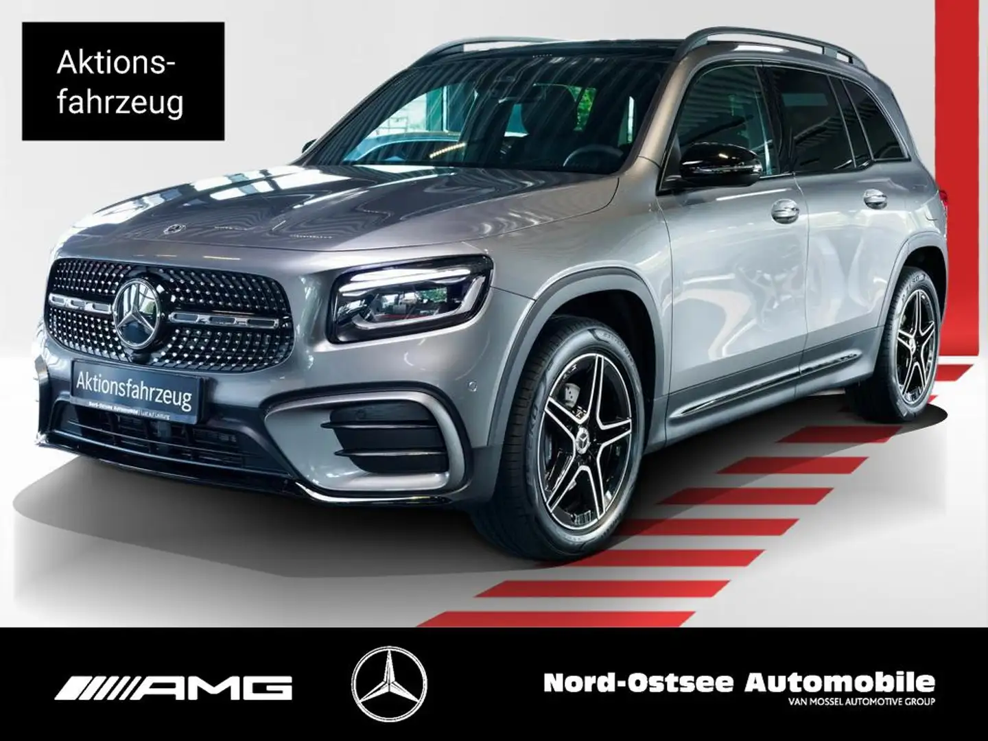 Mercedes-Benz GLB 200 AMG PANO NIGHT 7-SITZER AHK SOUND Gris - 1