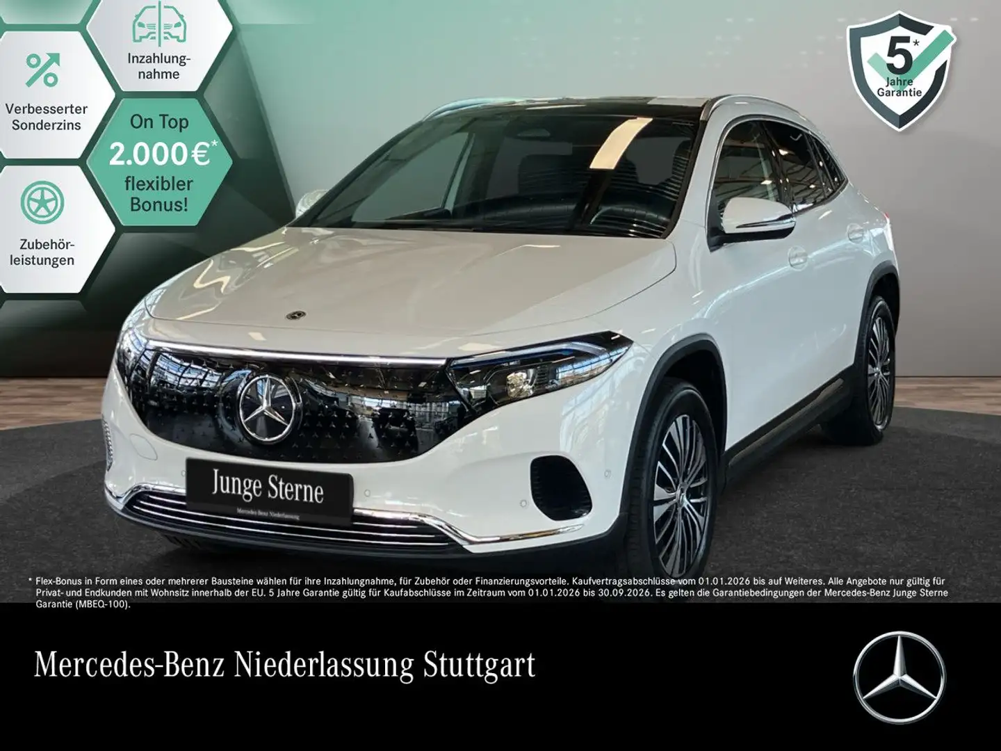 Mercedes-Benz EQA 350 4M PROG+ADVANCED+PANO+KAMERA+SPUR Weiß - 1