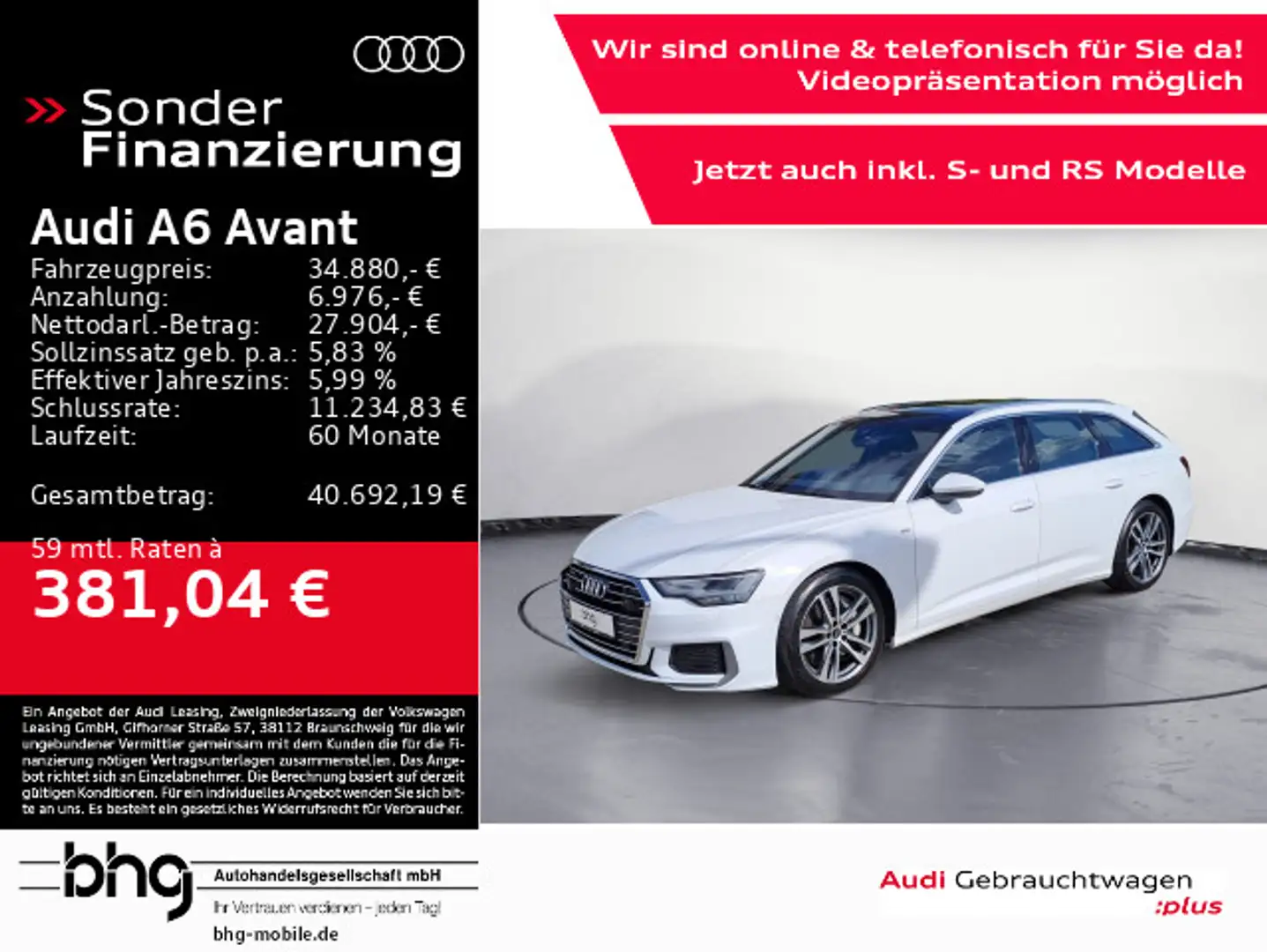 Audi A6 50 TFSI e quattro S tronic sport *VIRT. Blanc - 1