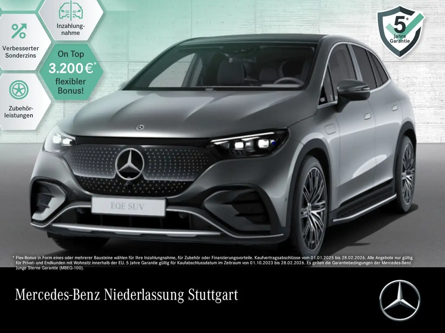 Mercedes-Benz EQE SUV EQE 350 4M AMG+PANO+360+AHK+BURMESTER+SITZKLIMA Grau - 1