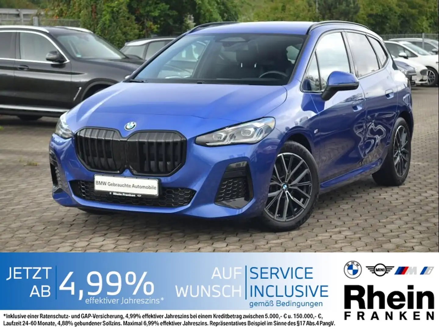 BMW 218 d Active Tourer M Sport LiveCptPro.Ad.LED.360 Bleu - 1