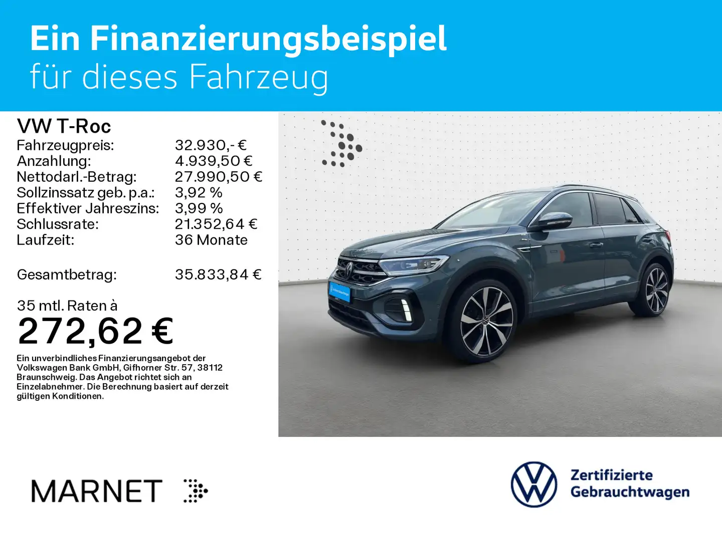 Volkswagen T-Roc 2.0 TSI DSG R-Line 4Motion Navi*AHK*Pano*S Blu/Azzurro - 2