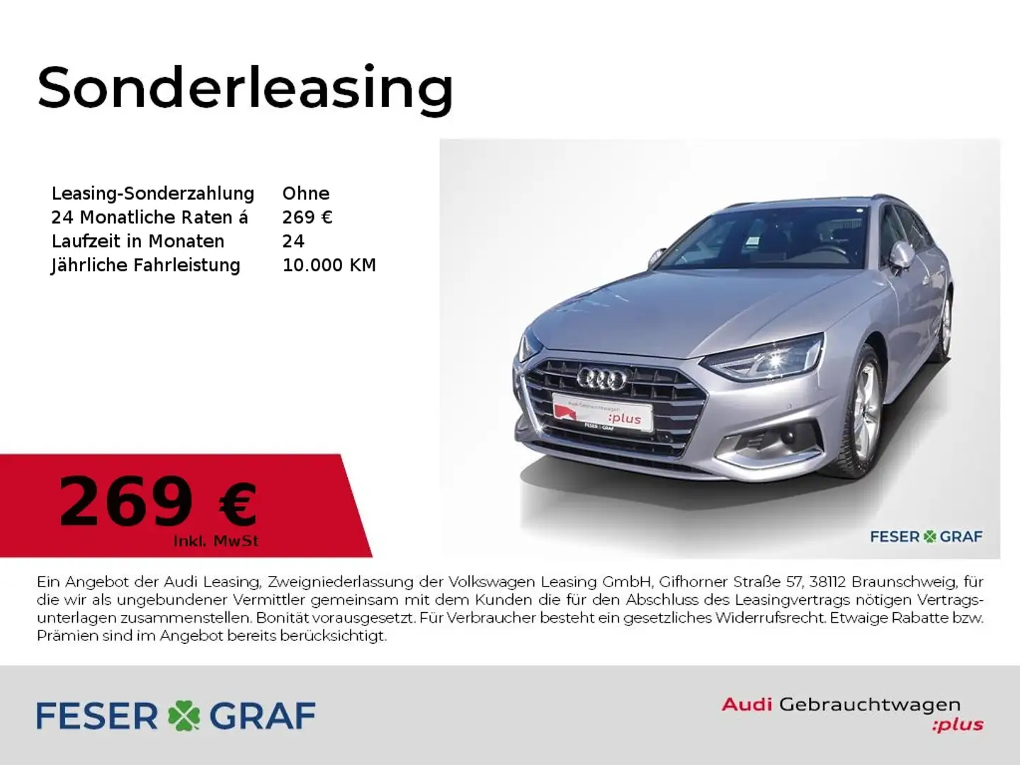 Audi A4 Avant 35 TFSI Navi/Leder/R-Kamera/ACC/Virtual Silber - 2