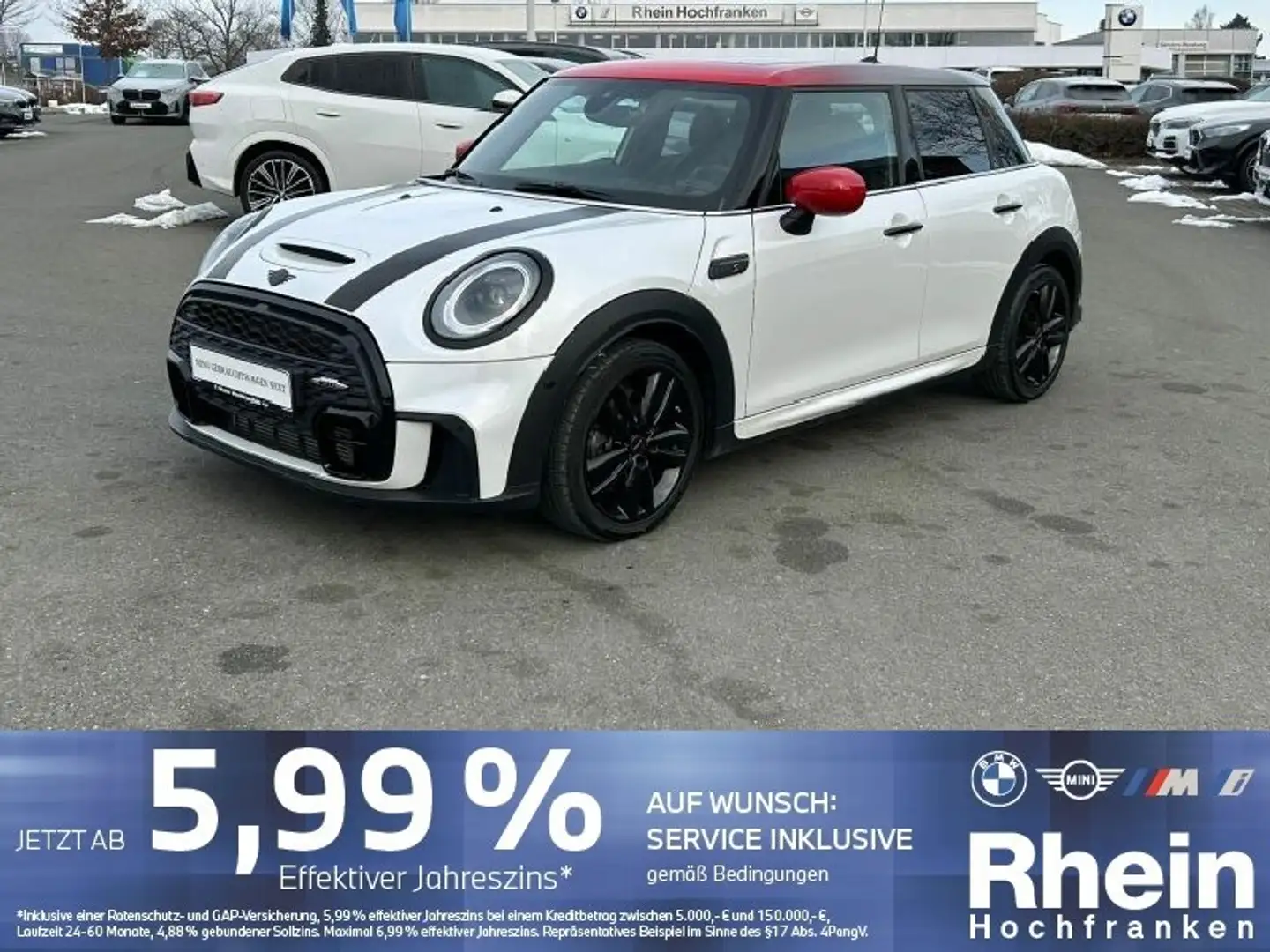 MINI Cooper S 5-Türer JCW KIT LED HUD NAVI RFK PANO Weiß - 1