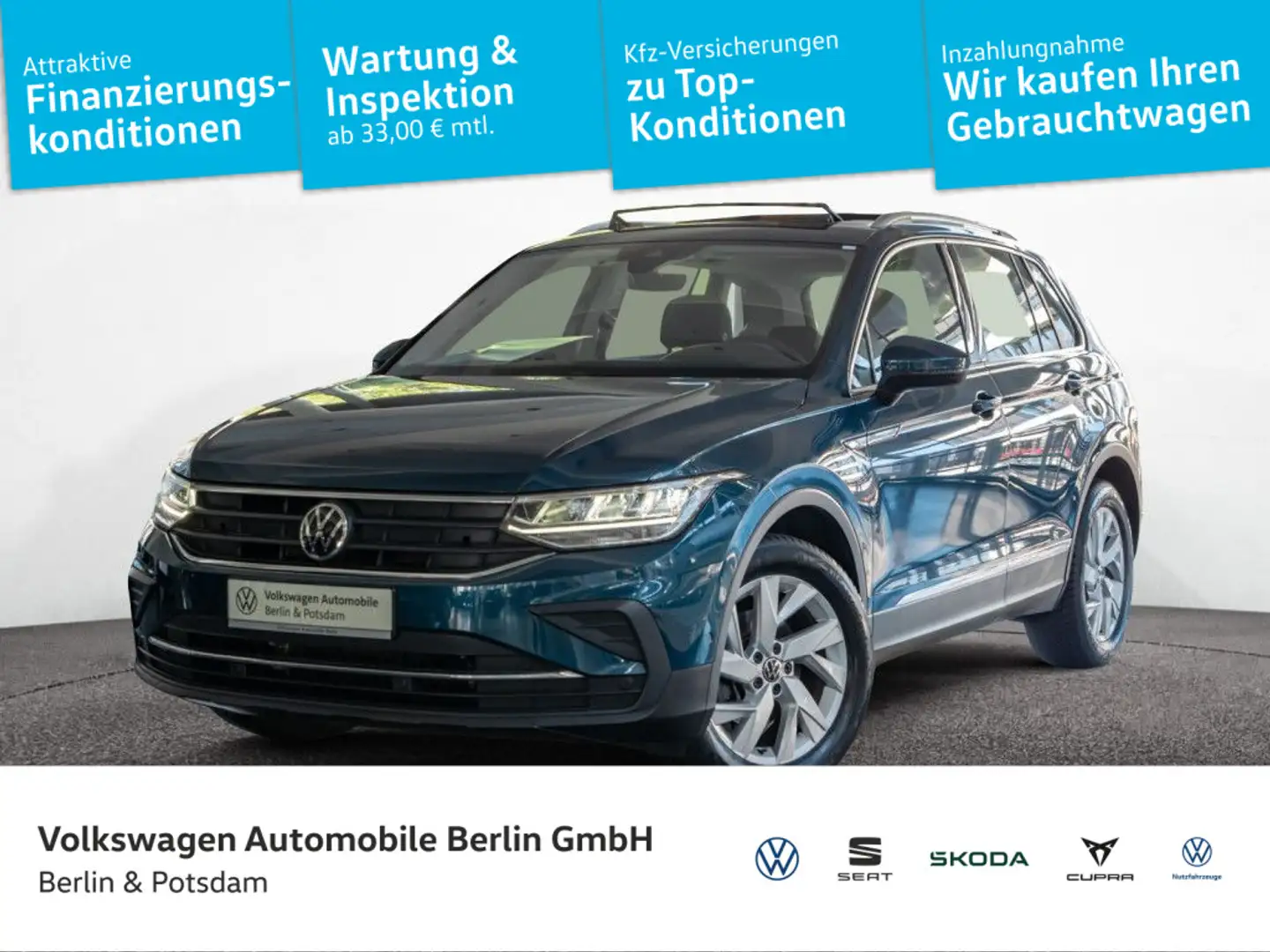 Volkswagen Tiguan 1.5 TSI Life Pano Navi LED Park-Lenk Blau - 1