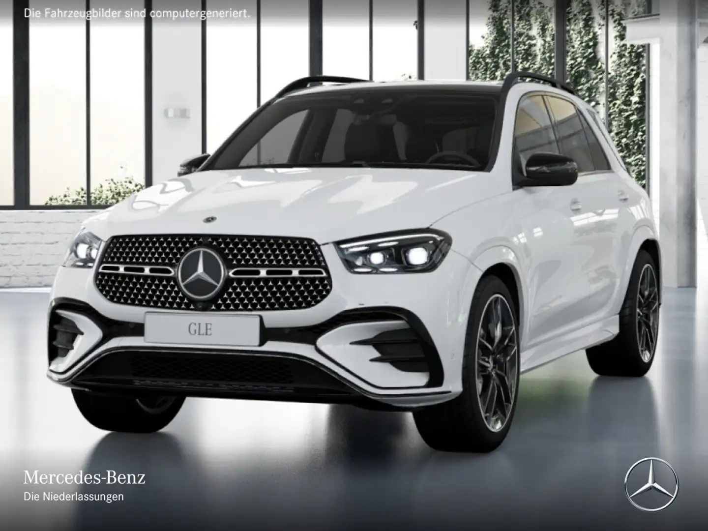 Mercedes-Benz GLE 450 d 4M AMG+NIGHT+PANO+360+AHK+MULTIBEAM+HUD Weiß - 2