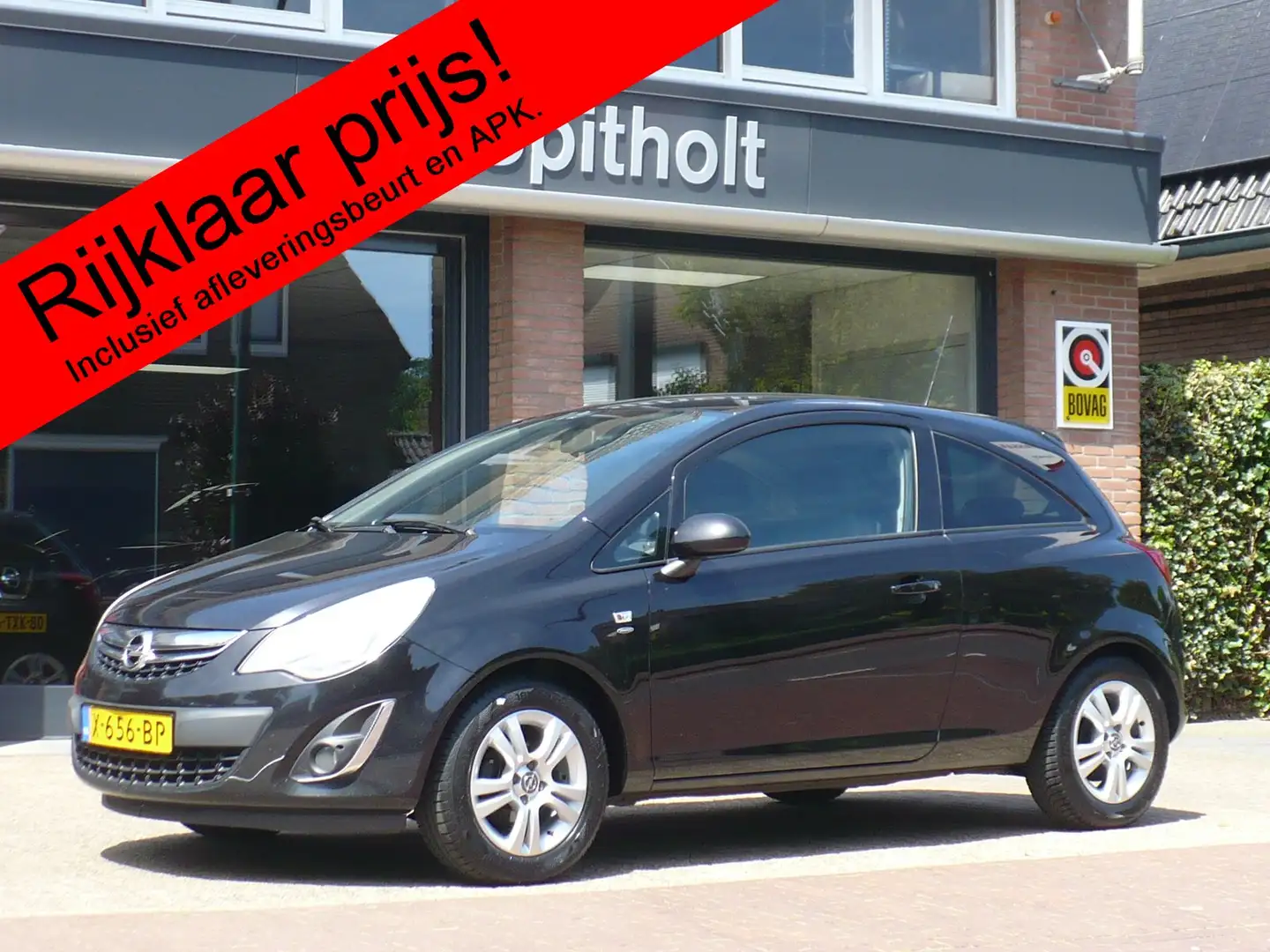 Opel Corsa 1.4 87pk 3-deurs Navi Stoelverwarming Schwarz - 1