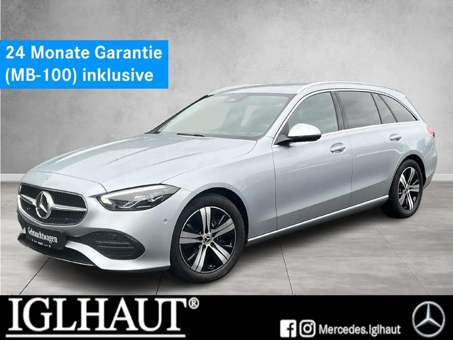 Mercedes-Benz C 220 d 4M T  AH RFK MEMORY STHZ LED PDC TEMPOMA Argent - 1