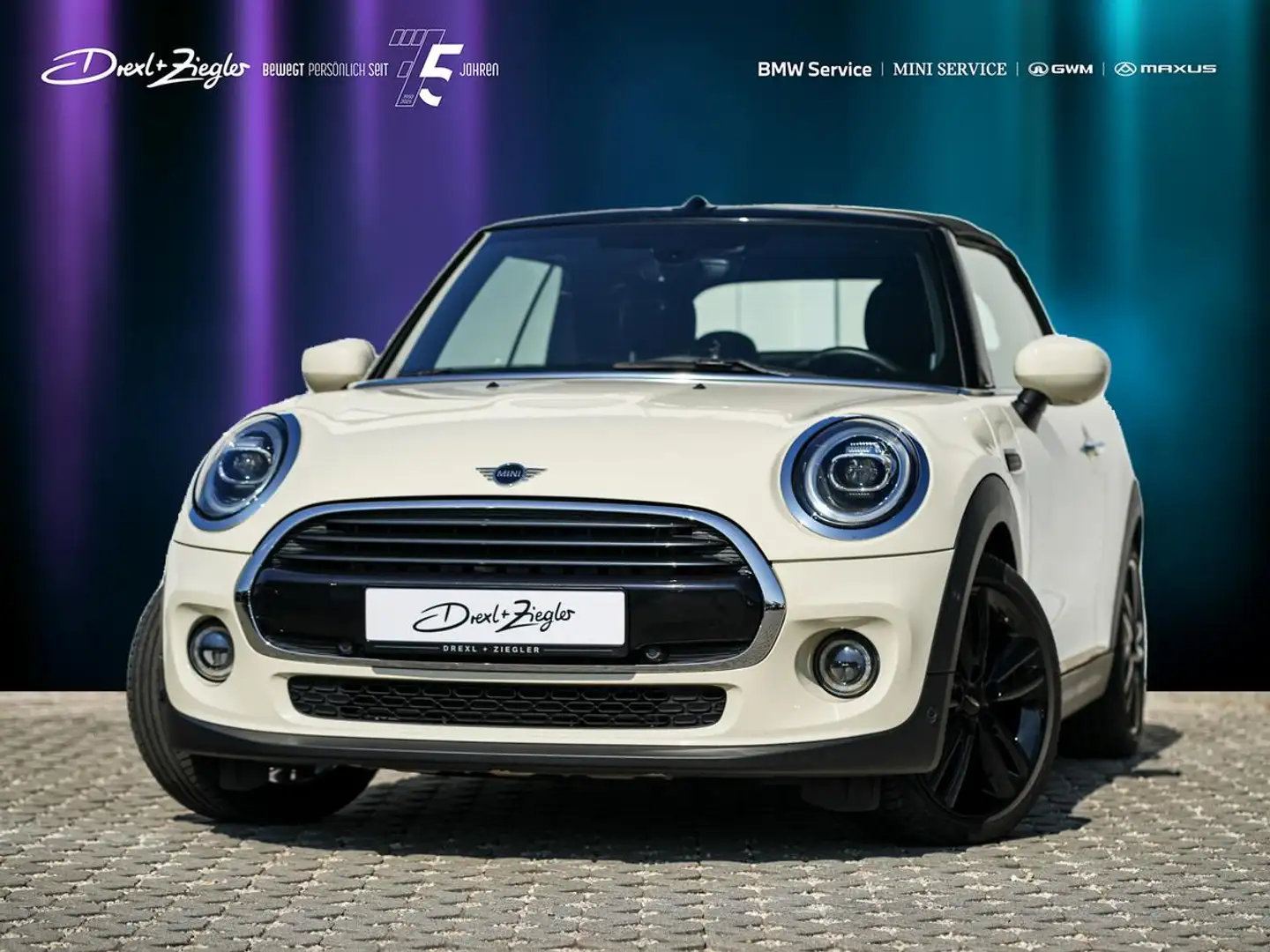 MINI Cooper Cabrio DKG Navi Leder RFK LED Sportsitze Weiß - 1
