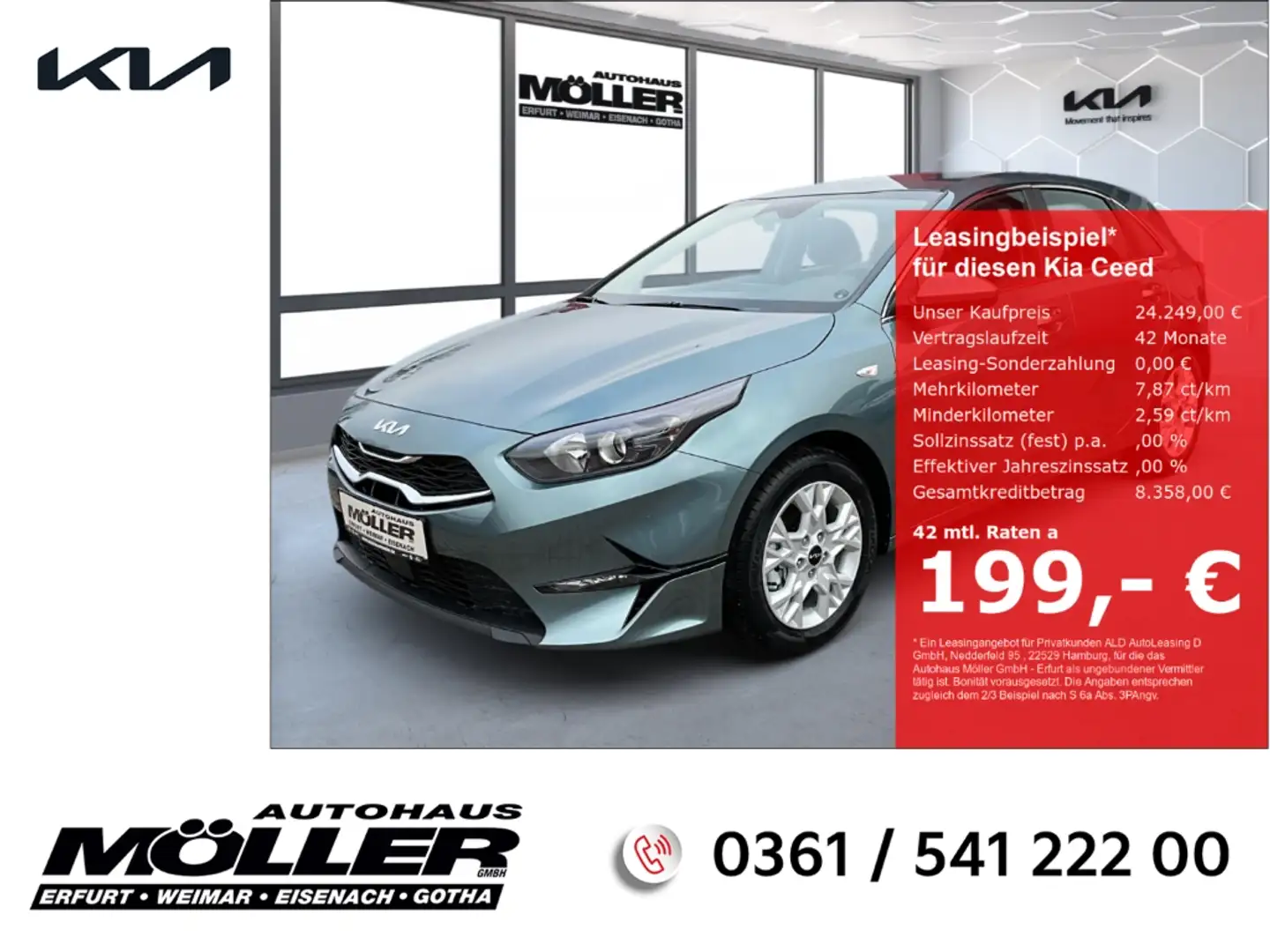 Kia Ceed / cee'd Vision 1.5T DCT7 Komfort Kamera Navi ACC   Klima D Gris - 1