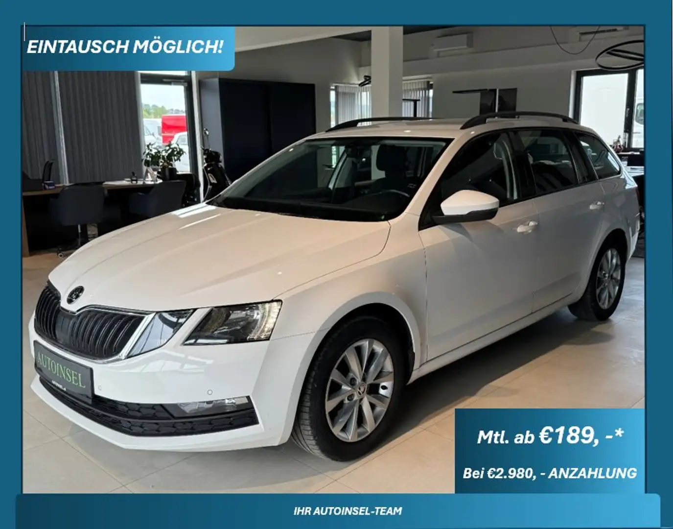 Skoda Octavia Navi, Kamera DSG, 1. Besitz Білий - 1