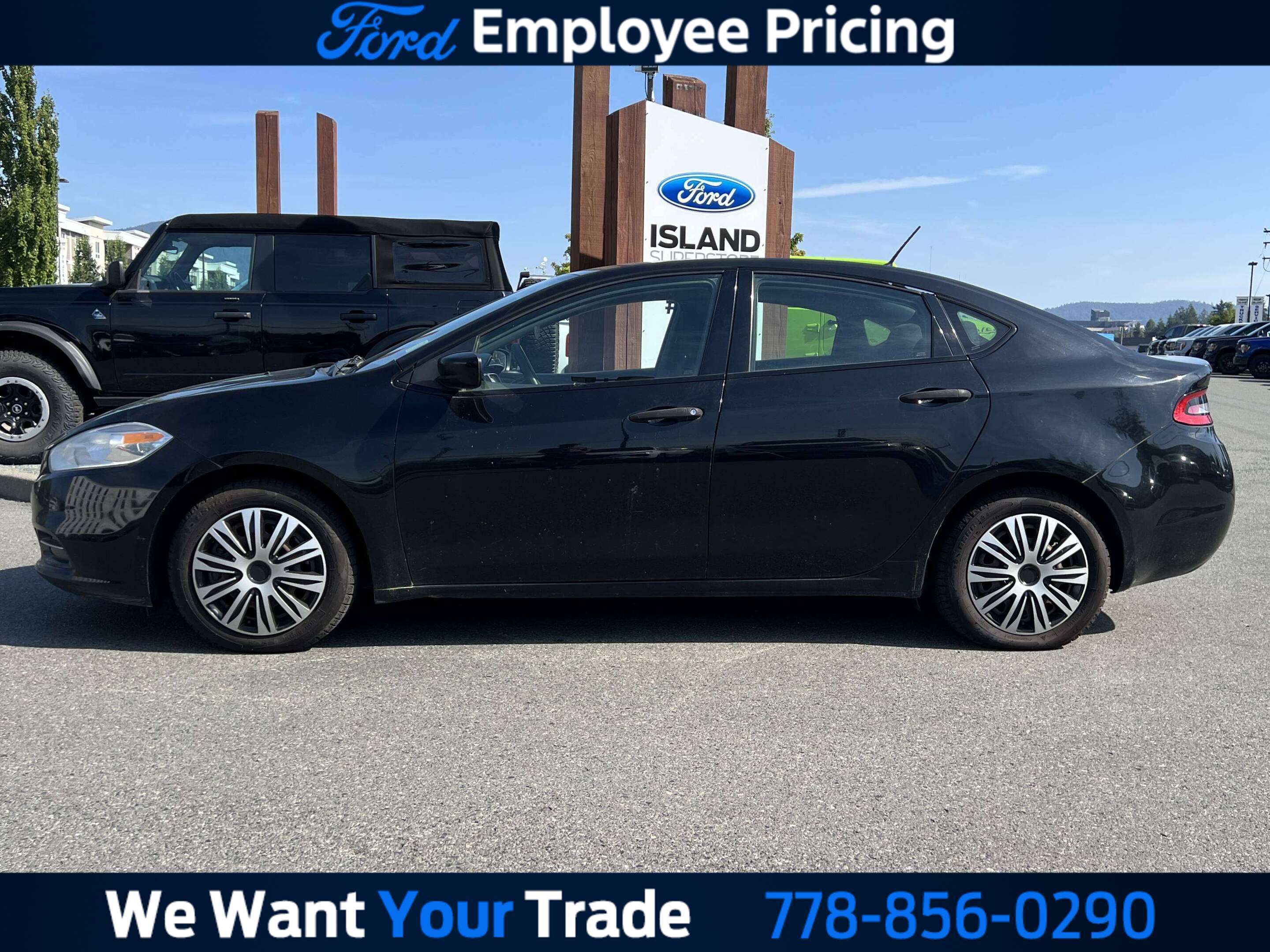 Black 2013 Dodge Dart Sedan Front-Wheel Drive Manual