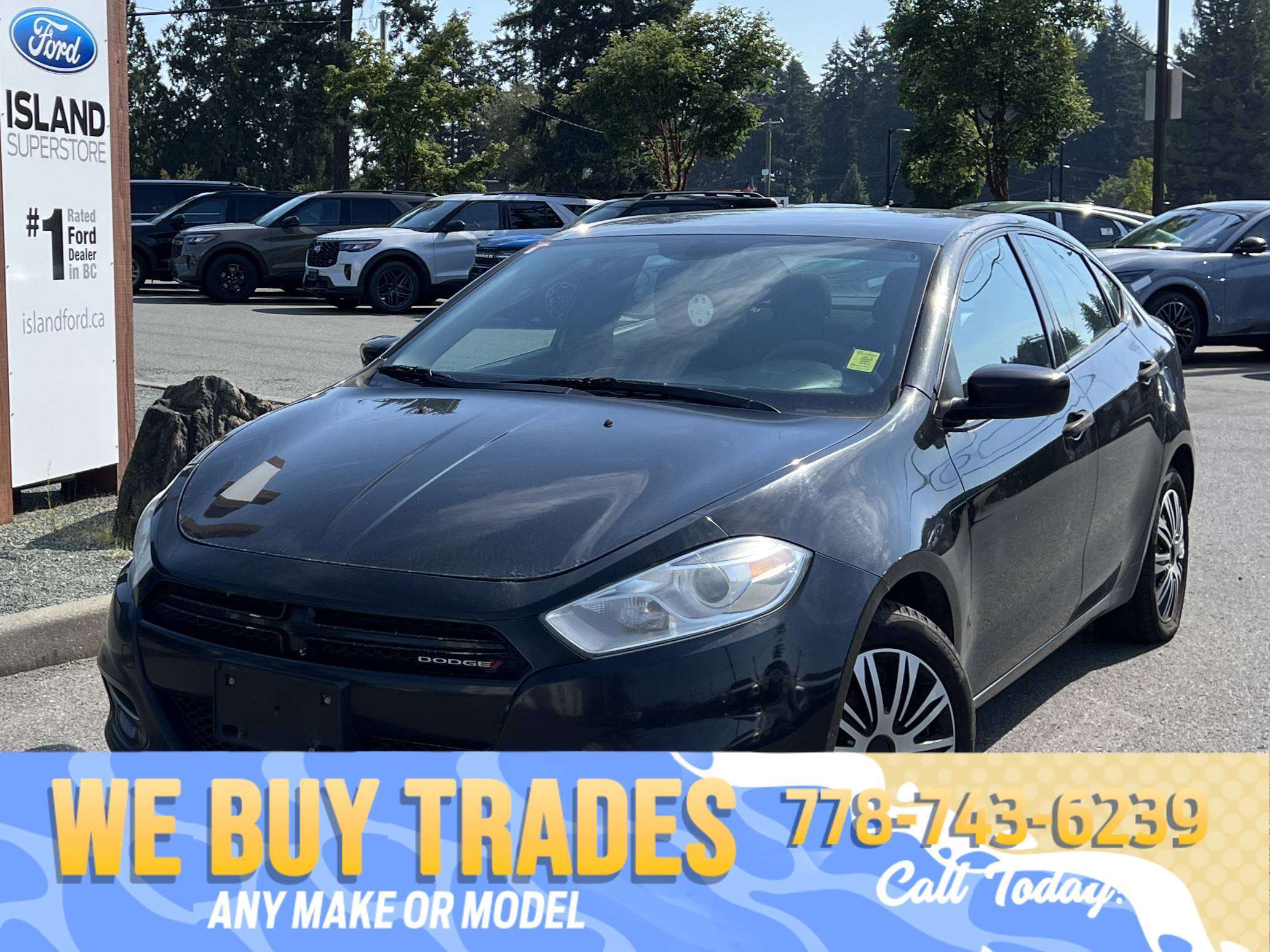 Black 2013 Dodge Dart Sedan Front-Wheel Drive Manual