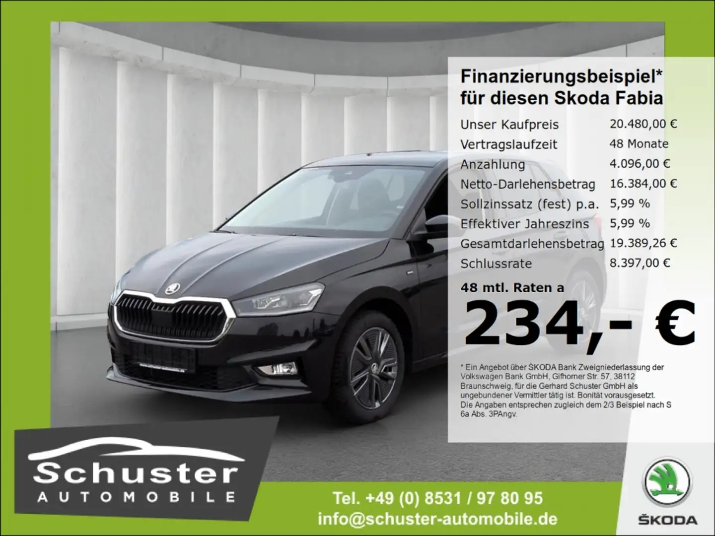 Skoda Fabia DRIVE 1.0TSI*DSG Panodach ACC Navi R-Kam Schwarz - 1