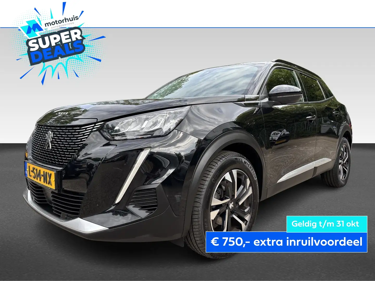 Peugeot 2008 1.2 Puretech 100pk Blue Lease Allure Zwart - 1
