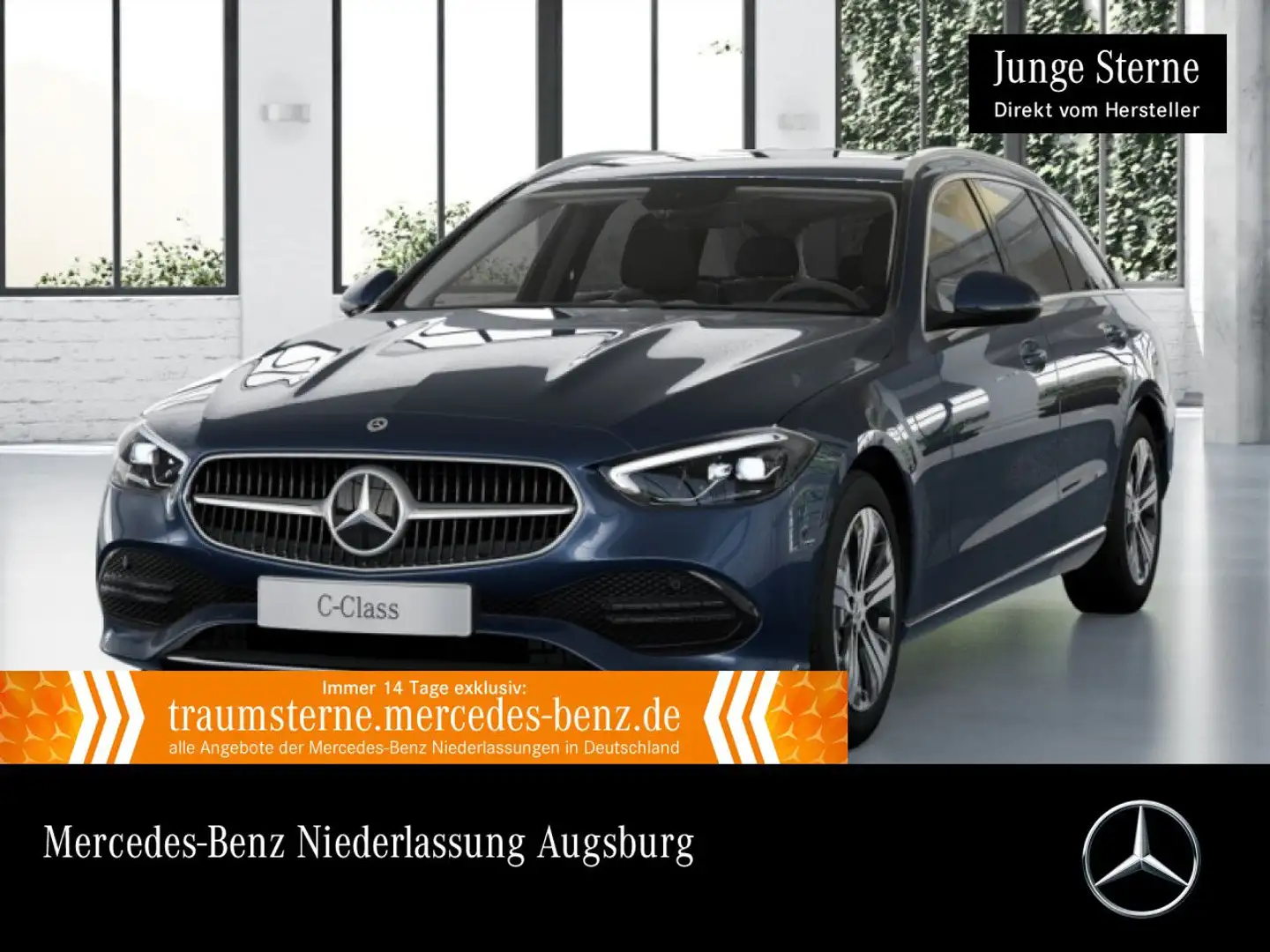 Mercedes-Benz C 200 d T AVANTG+LED+KAMERA+TOTW+KEYLESS+9G Blau - 1