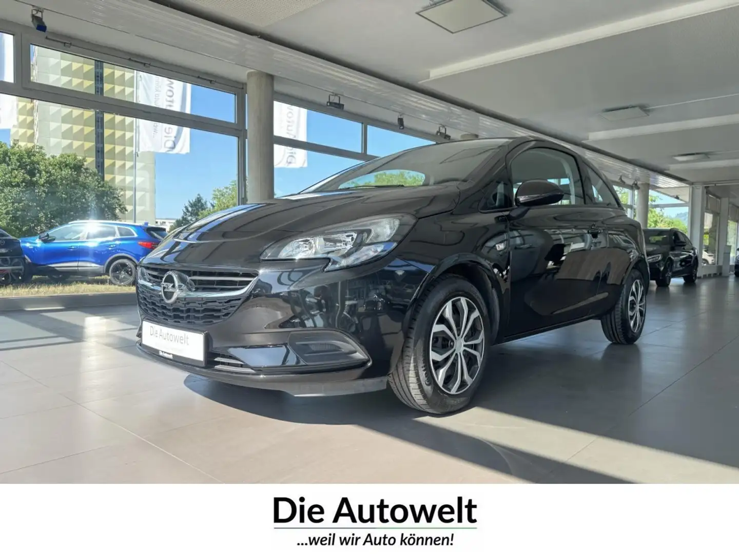 Opel Corsa E Edition 1.2 KLIMA USB RADIO BT ZV SERVO Klima Negro - 1