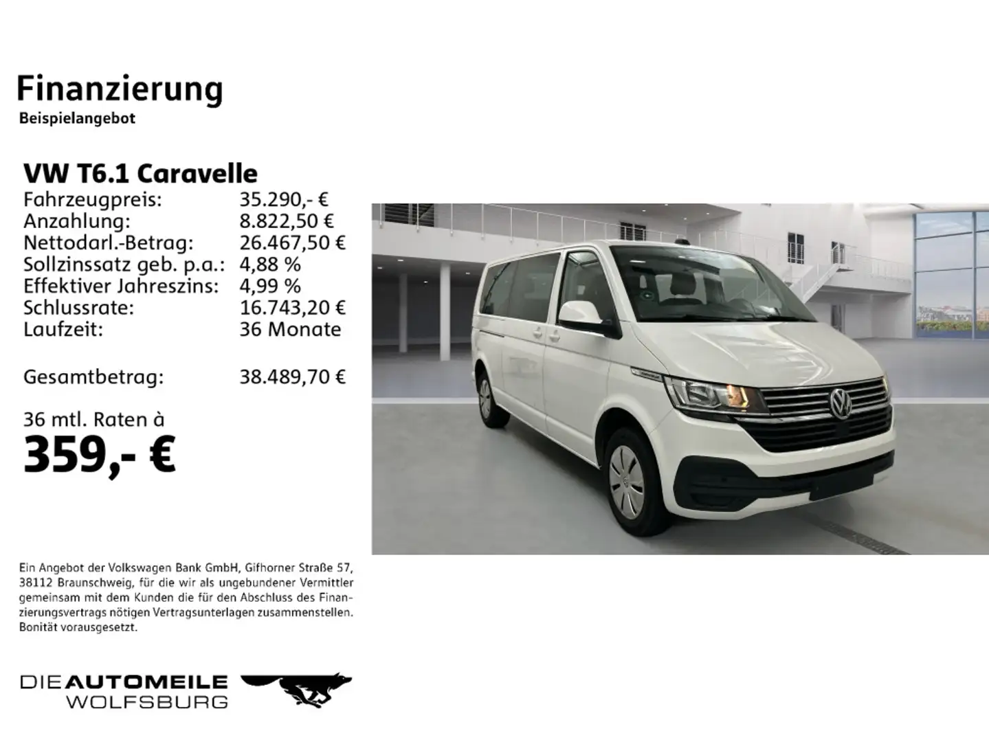 Volkswagen T6.1 Caravelle 2.0 TDI DSG Comfortline LANG 9SIT Weiß - 2