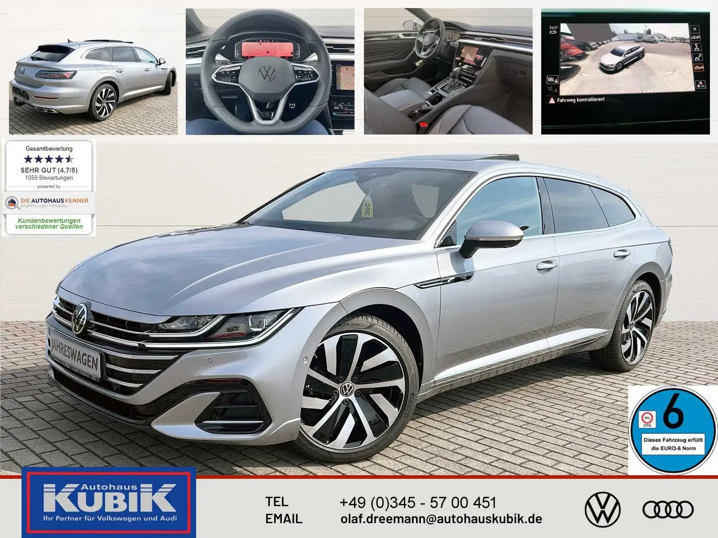 Volkswagen Arteon Shooting Brake 2.0 TDI R-Line 4motion DSG+HarmanKa Argent - 1