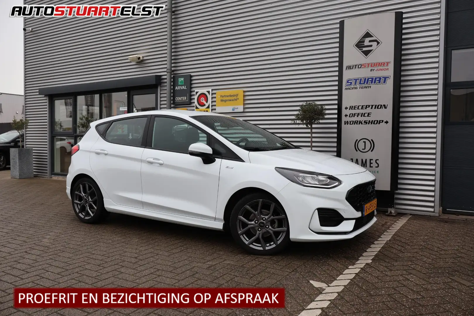 Ford Fiesta 1.0 EcoBoost Hybrid ST-Line Donkere Hemel | Carpla Wit - 1