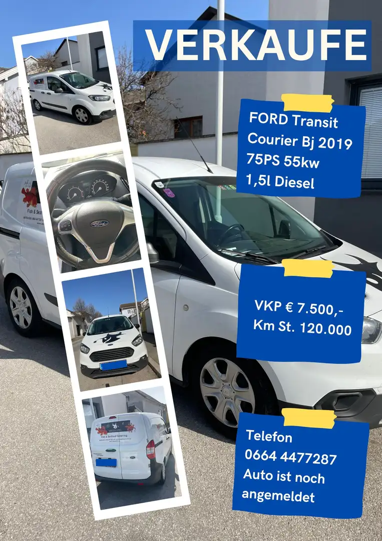 Ford Transit Courier Weiß - 2