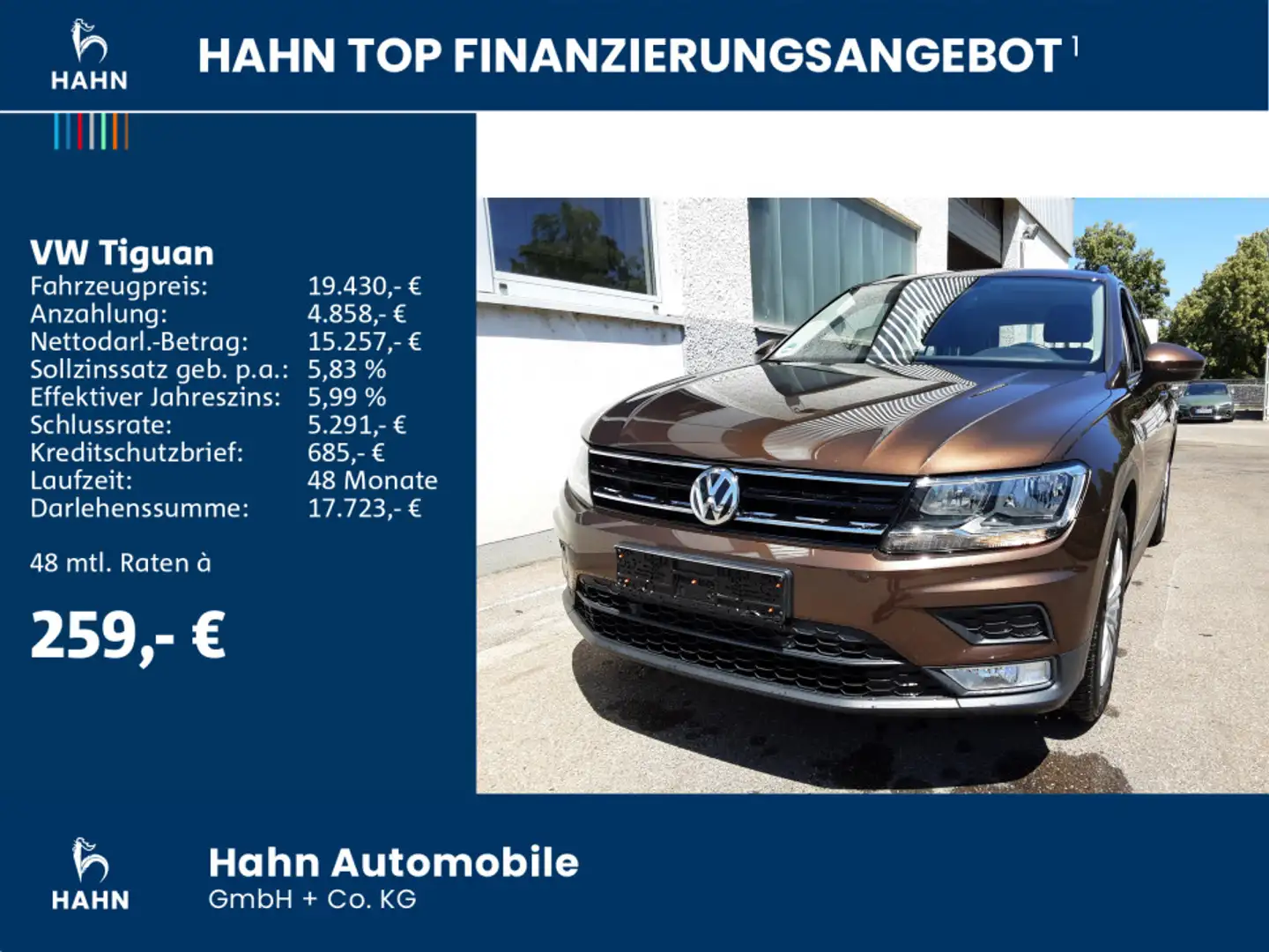Volkswagen Tiguan Comfortline 2.0TDI DSG ACC Navi Spurh PDC Braun - 2