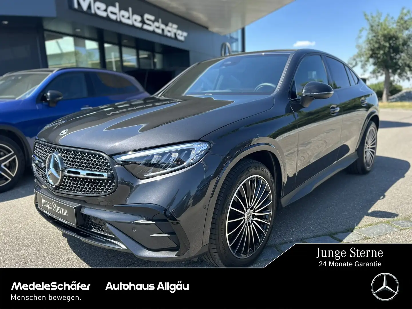 Mercedes-Benz GLC 220 GLC 220 d 4M Coupé AMG Night AHK LED Kam Totw Grigio - 1