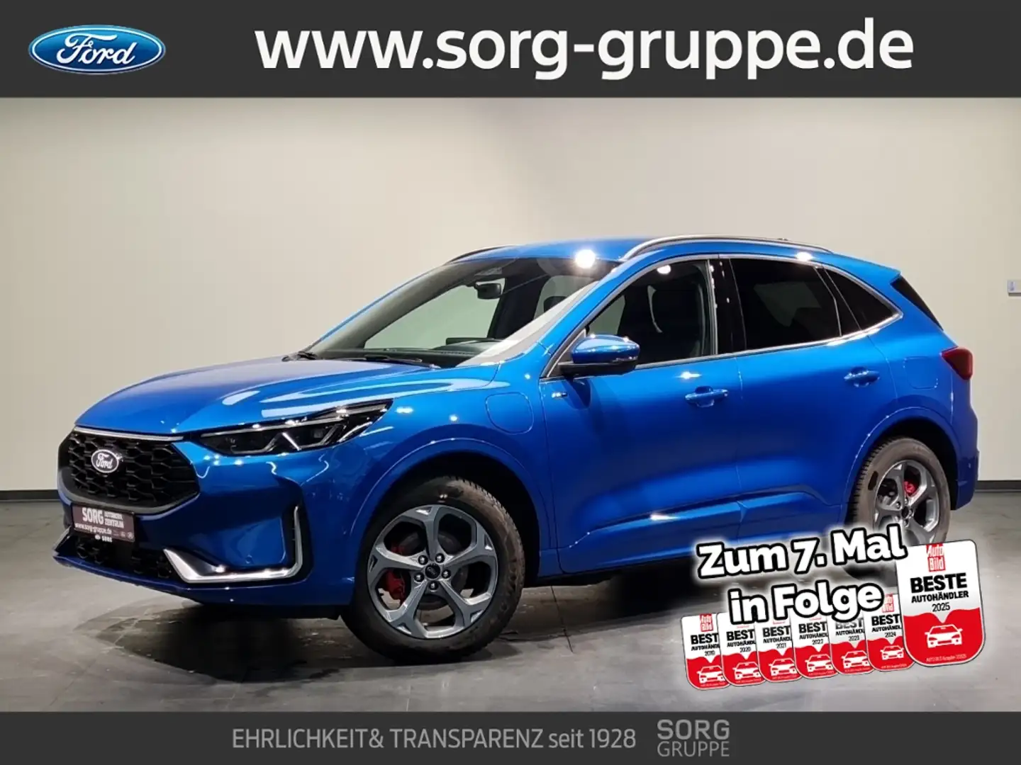Ford Kuga 2.5 PHEV ST-Line X*AUTO*LED*SITZHZG*-40%* Blauw - 1