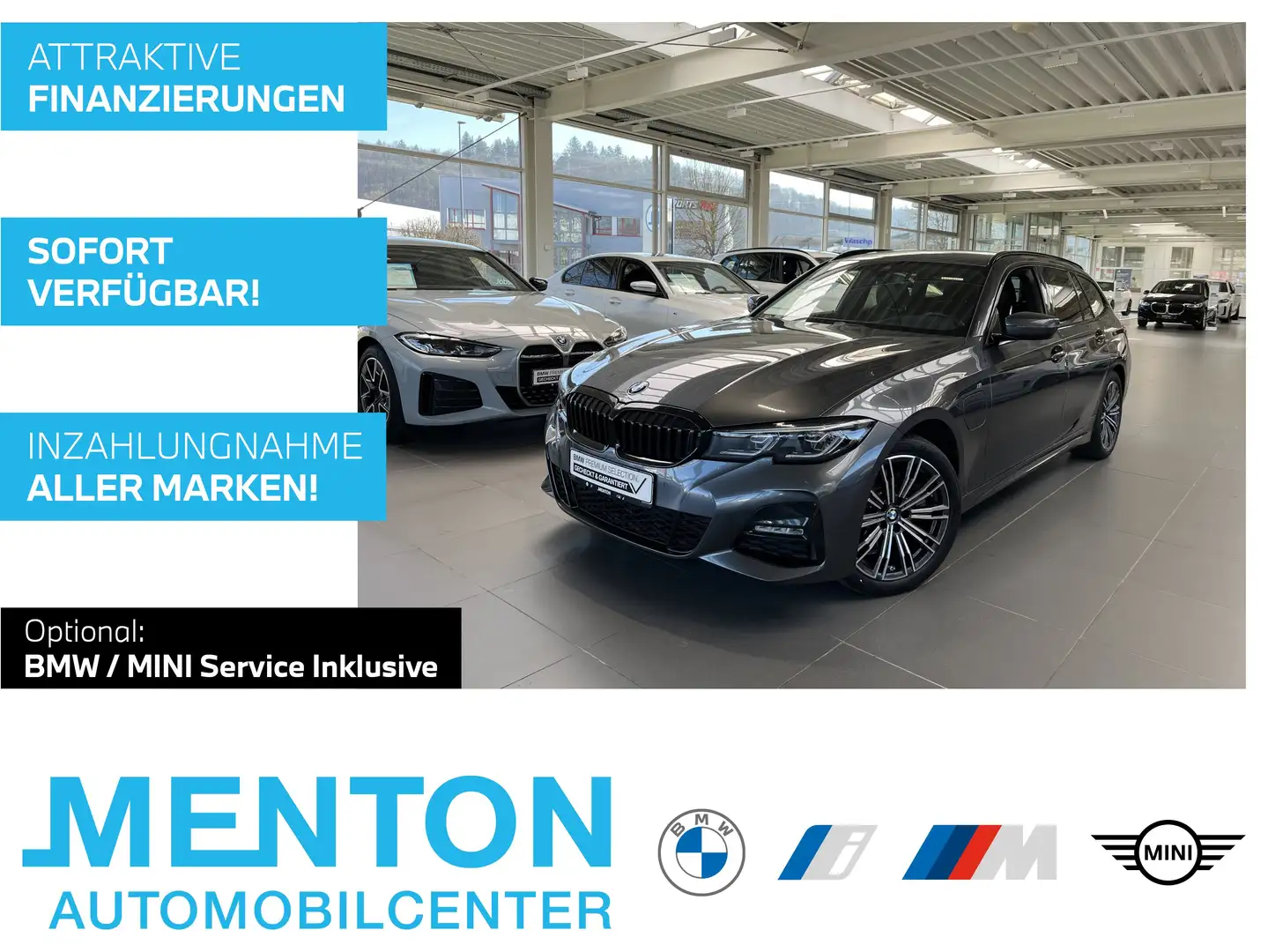 BMW 320 e xDrive Touring M-Sport AHK/LCProf./HuD/Laserlich Grau - 1