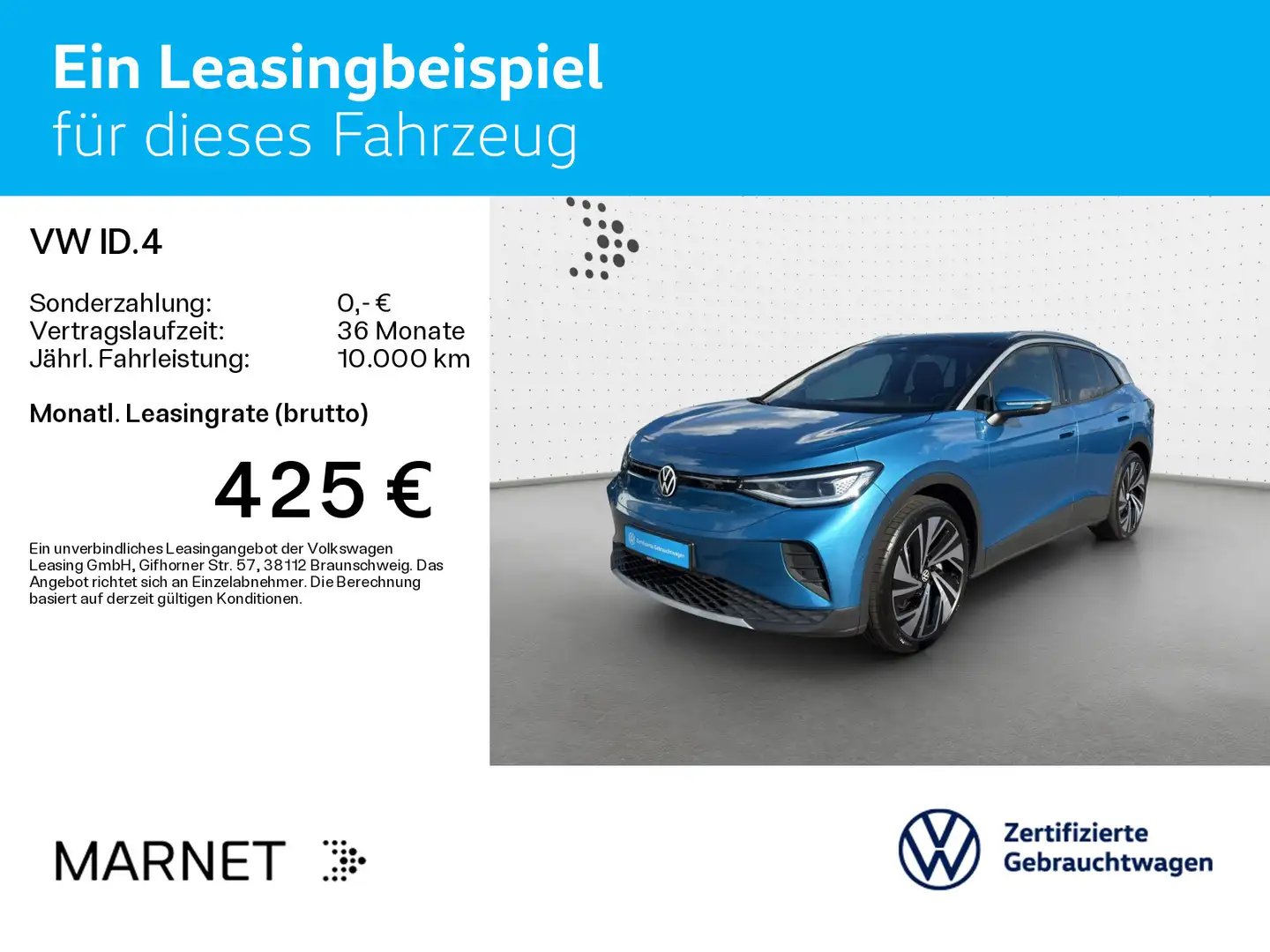 Volkswagen ID.4 Pro*82 kWh*Navi*AHK*Wärmep*Pano*Kamera*IQ-L Blau - 2