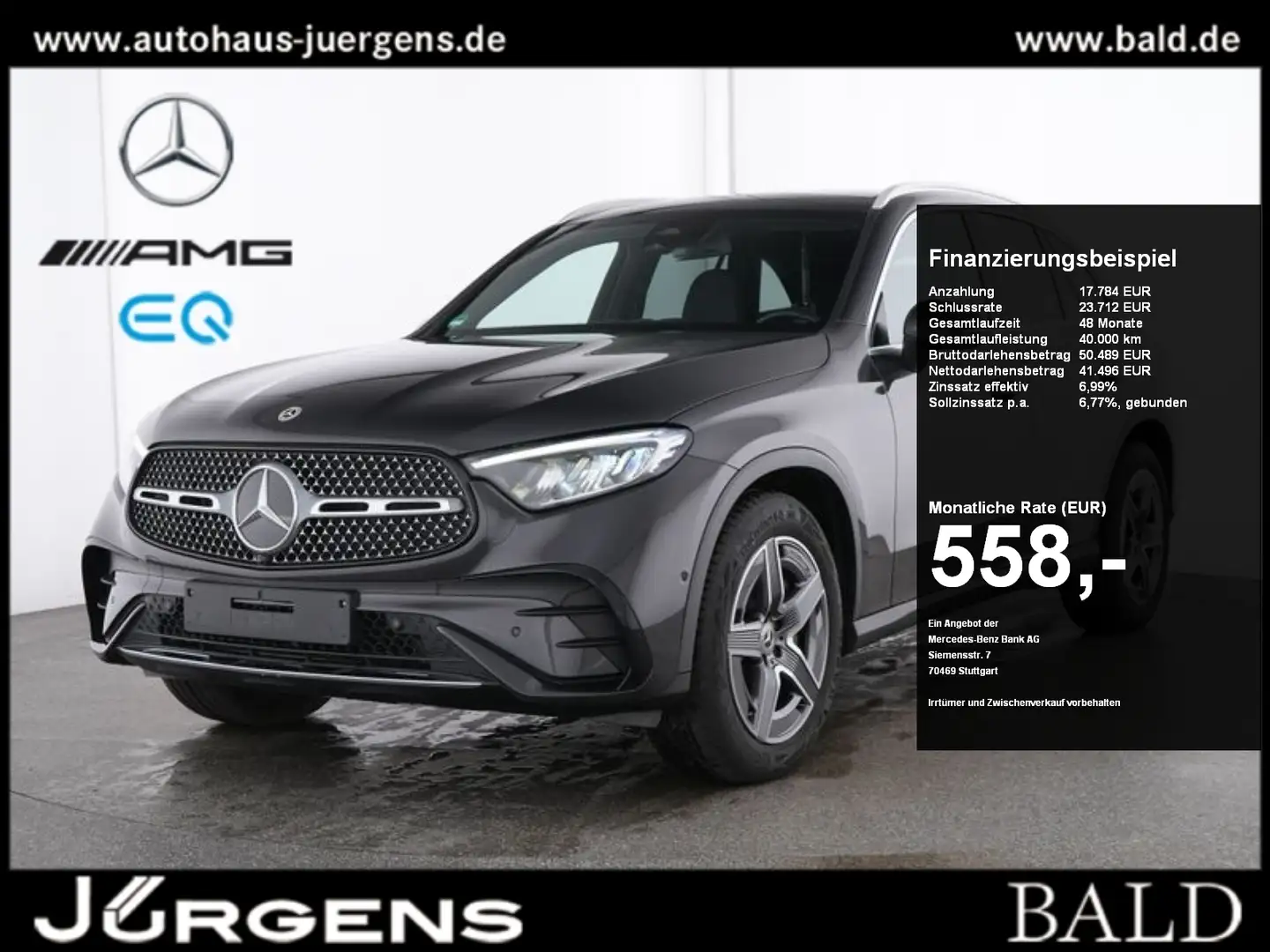 Mercedes-Benz GLC 300 4M AMG-Sport/Pano/AHK/Cam/Memo/Totw/19" Grau - 1