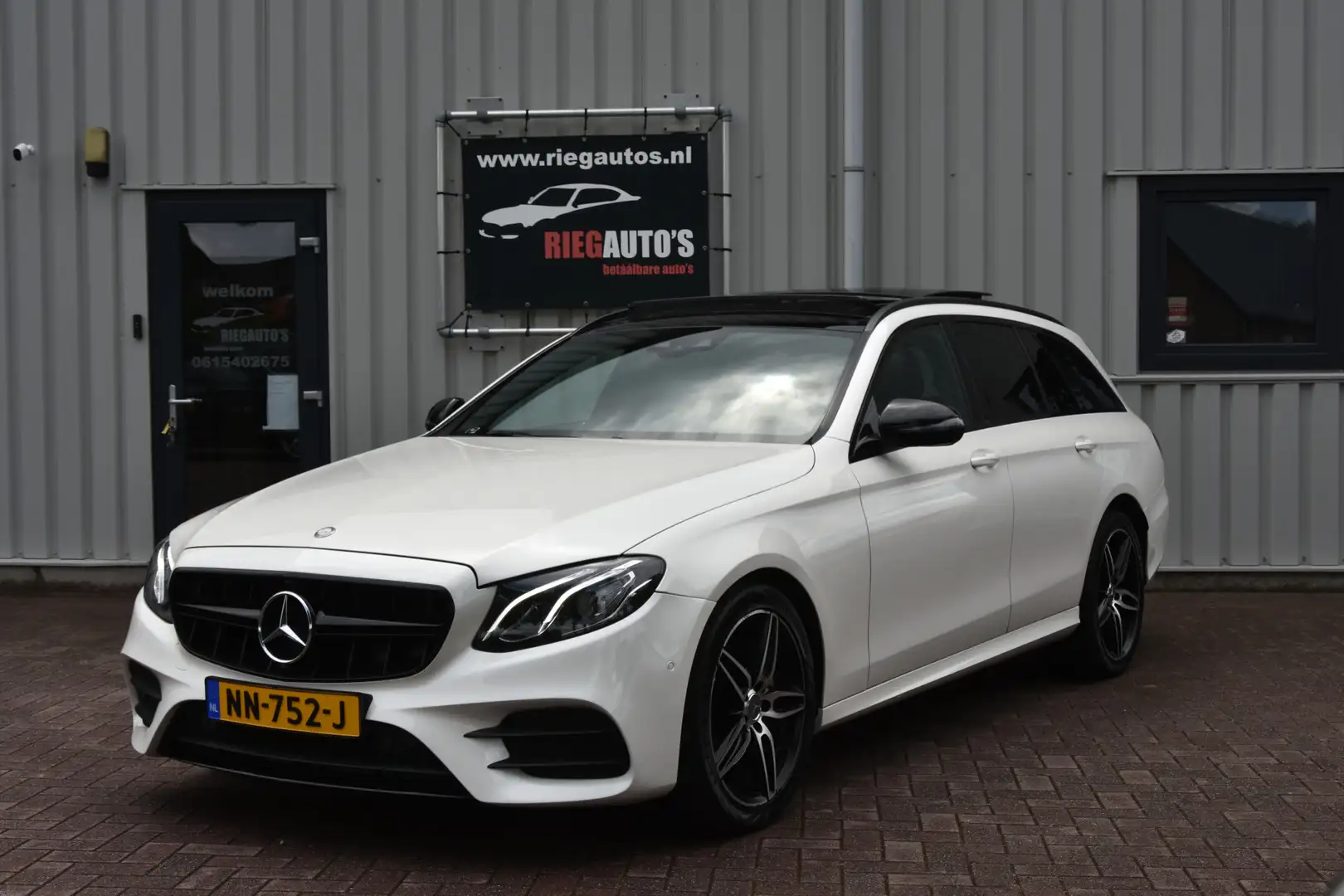 Mercedes-Benz E 220 Estate d Ambition AMG!! Alle opties. ORG NL!! 360g Weiß - 1