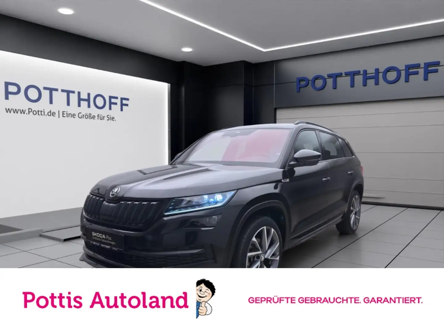 Skoda Kodiaq 2.0 TDI DSG SPORTLINE STDHZG AHK NAVI PDC Schwarz - 1