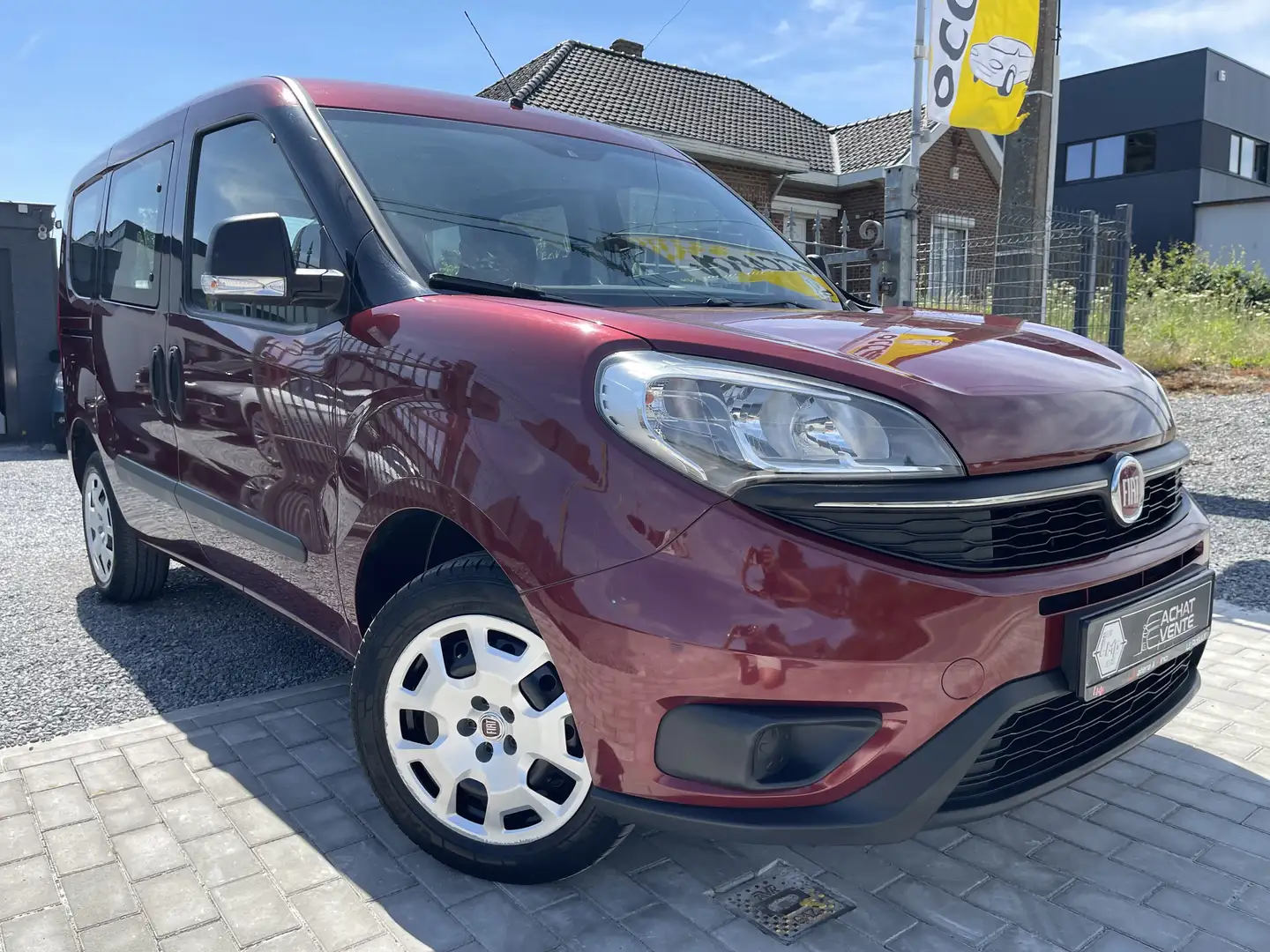 Fiat Doblo 1.4i-Monospace-Airco Rojo - 2