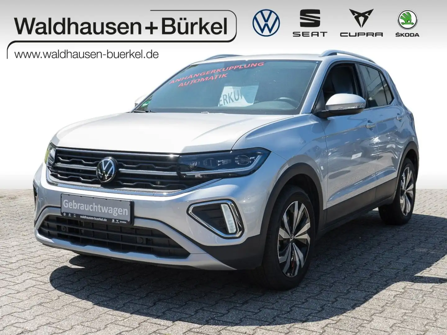 Volkswagen T-Cross Style 1.0 TSI DSG+AHK+Kamera+Navi mit An Zilver - 1
