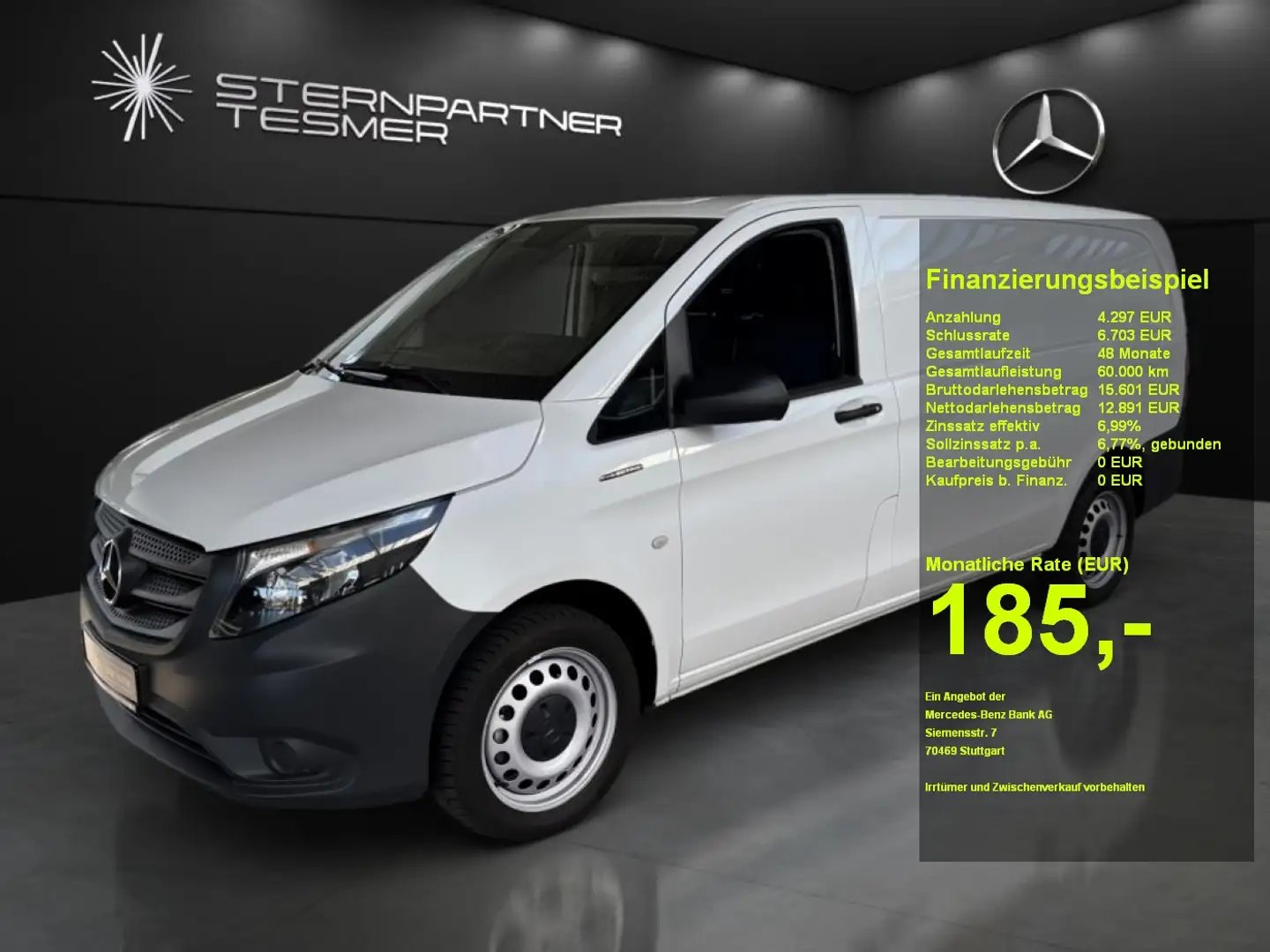 Mercedes-Benz Vito e 111 Kasten Lang +KAMERA+DAB+SHZ Wit - 1