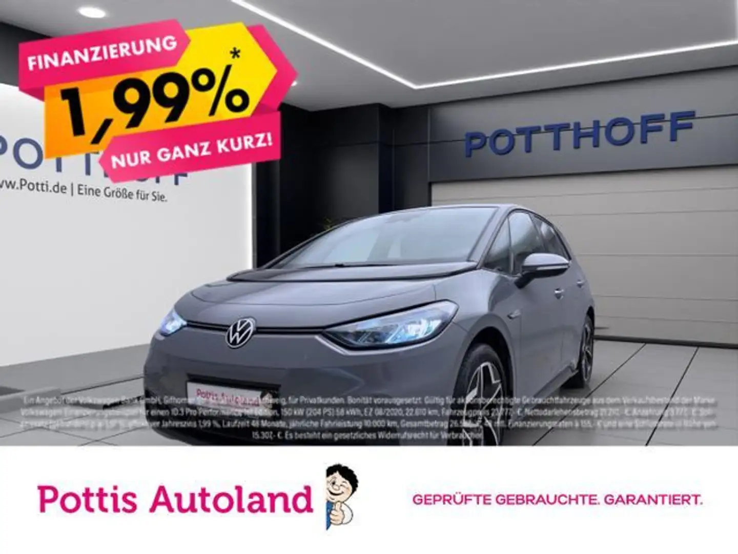 Volkswagen ID.3 PURE PERFORMANCE CITY NAVI PDC LED SITZHZG Grau - 1