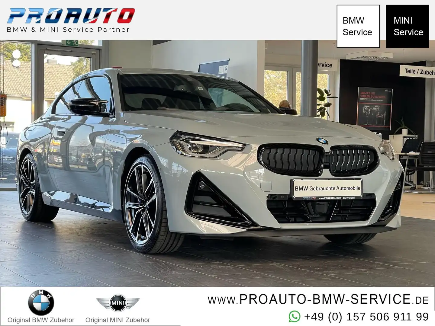 BMW M240i xDrive A-LED/LiveCoPro/HUD/Komf.Zg/19" Gris - 1