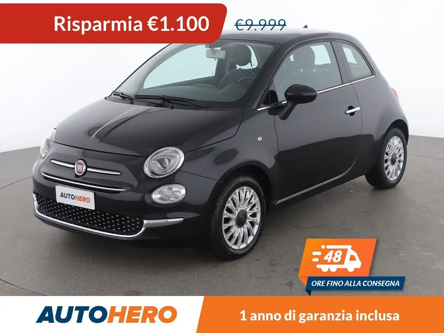 Fiat 500 1.2 Lounge Noir - 1