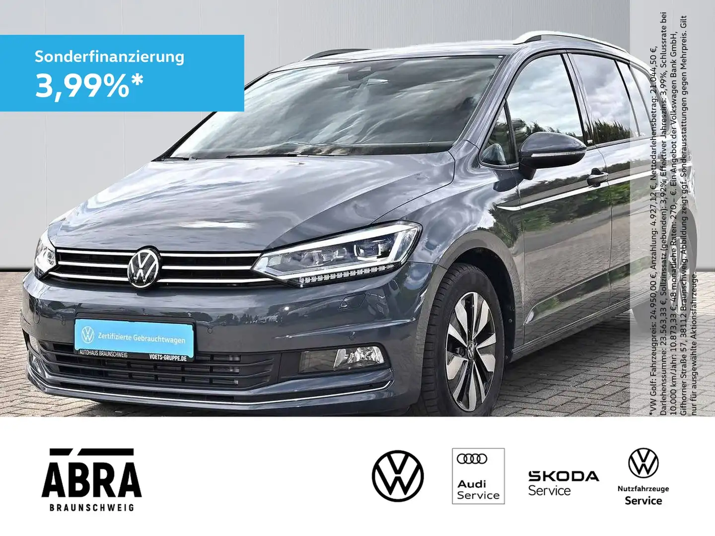 Volkswagen Touran 1.5 TSI Move STHZG+LED+APP+NAVI+CAM+ACC Černá - 1