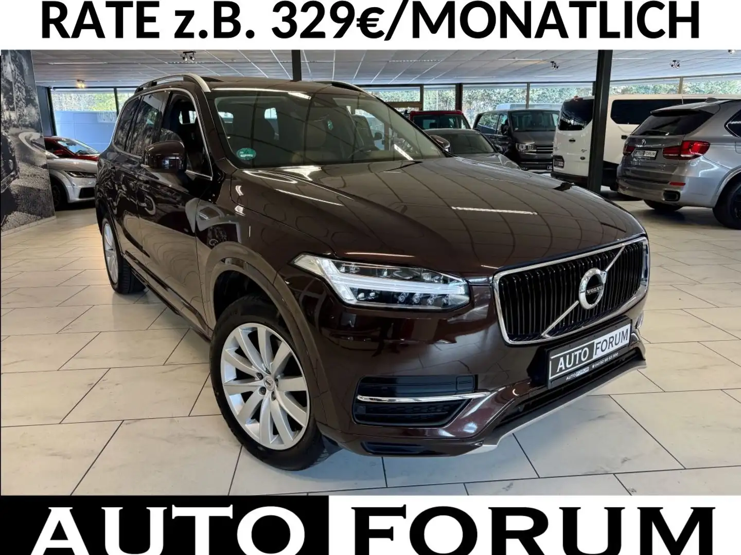 Volvo XC90 2.0 D5 AWD LEDER NAVI AHK STANDHZG CAM PDC Braun - 1