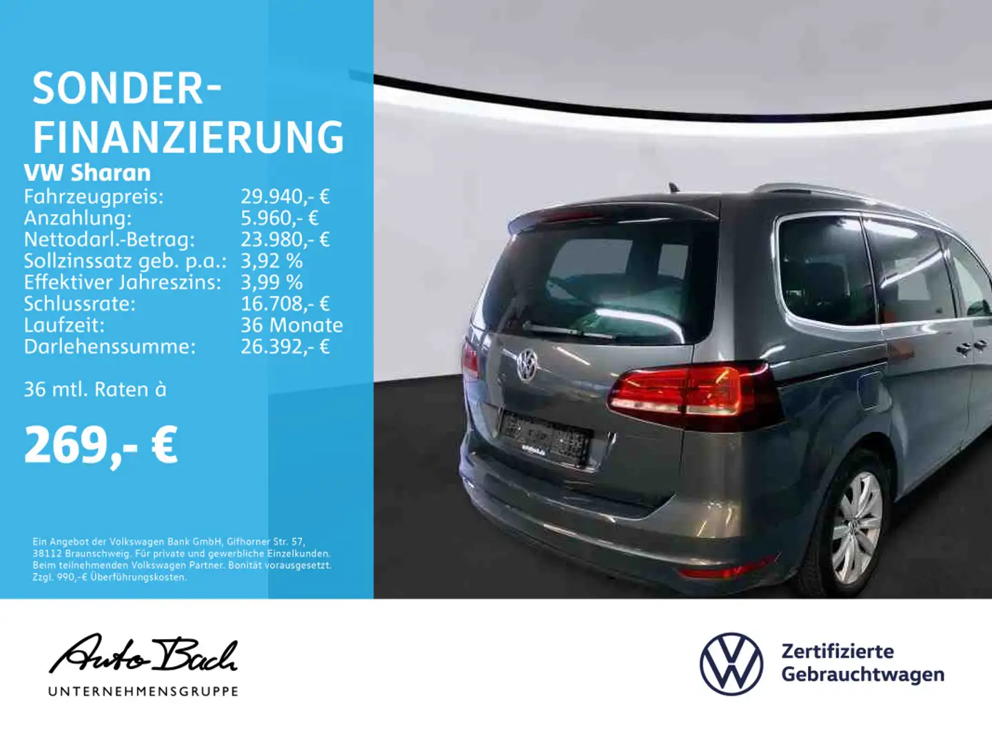 Volkswagen Sharan 1.4 TSI DSG Highline, Navi, Xenon, AHK, S Gri - 2