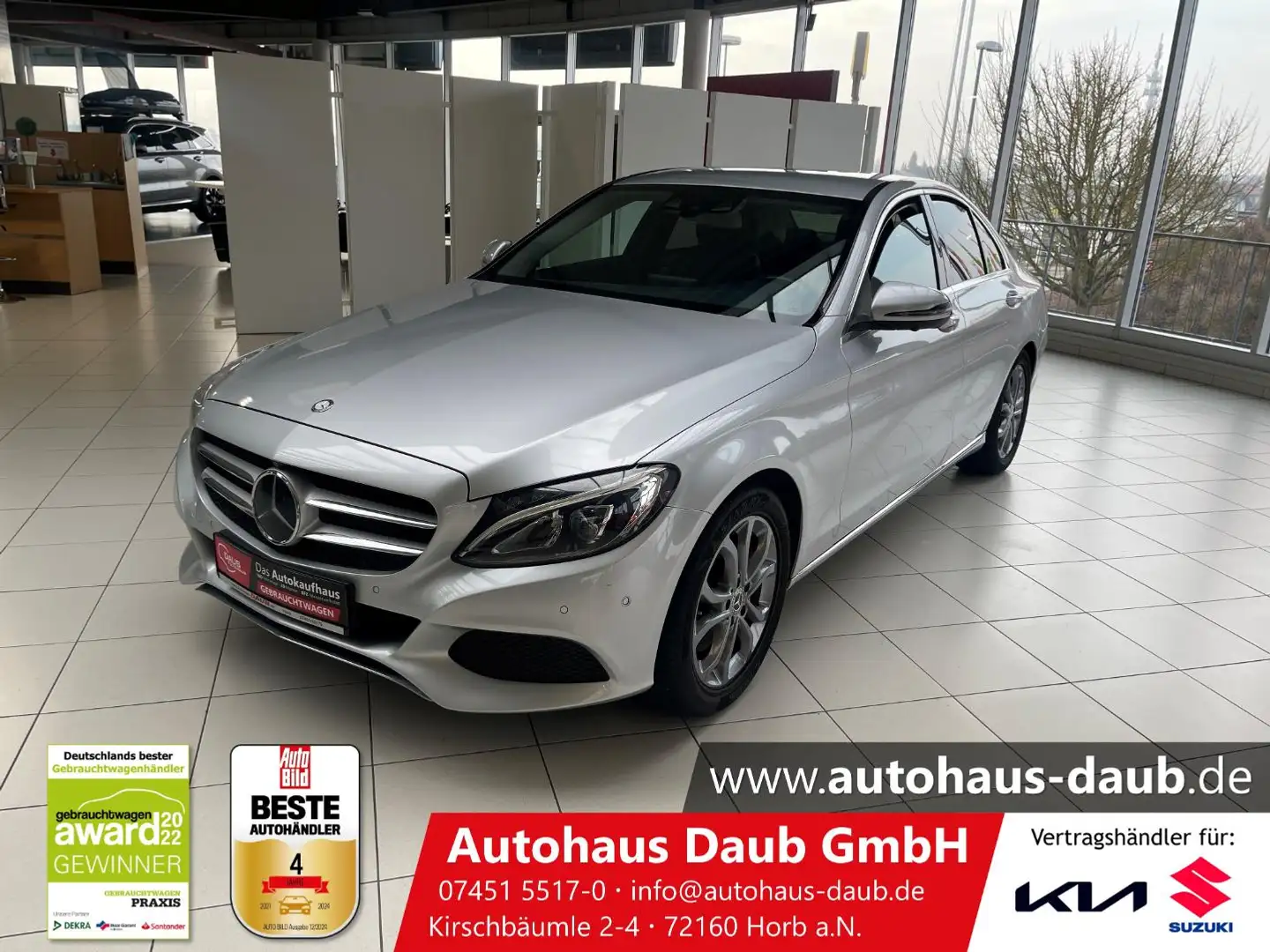 Mercedes-Benz C 300 Tempomat+Klimaautomatik+Navigationssystem+ Srebrny - 2