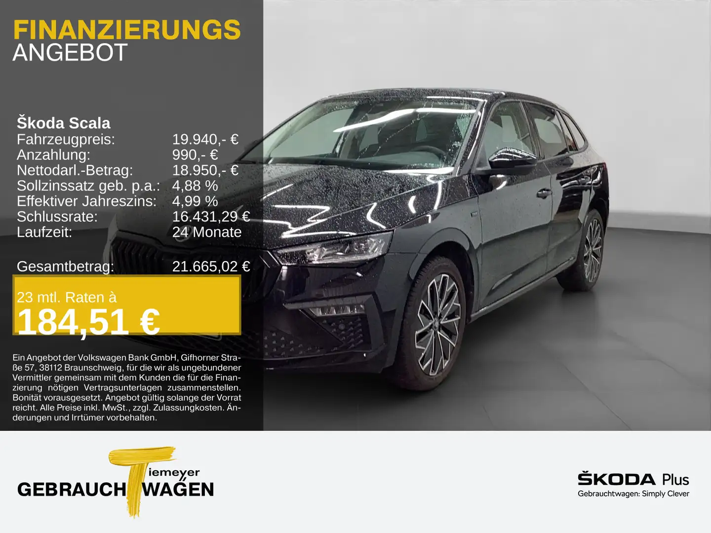 Skoda Scala 1.0 TSI SELECTION MATRIX KAMERA LM17 Schwarz - 1