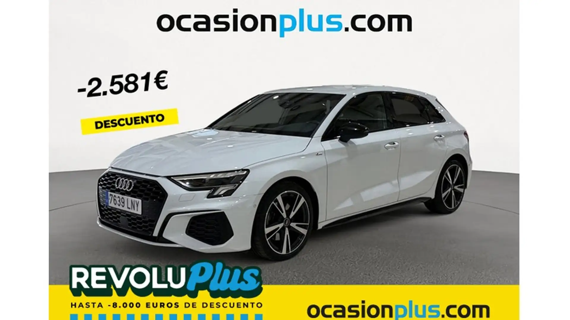 Audi A3 Sportback 35TDI Black line S tronic Blanc - 1