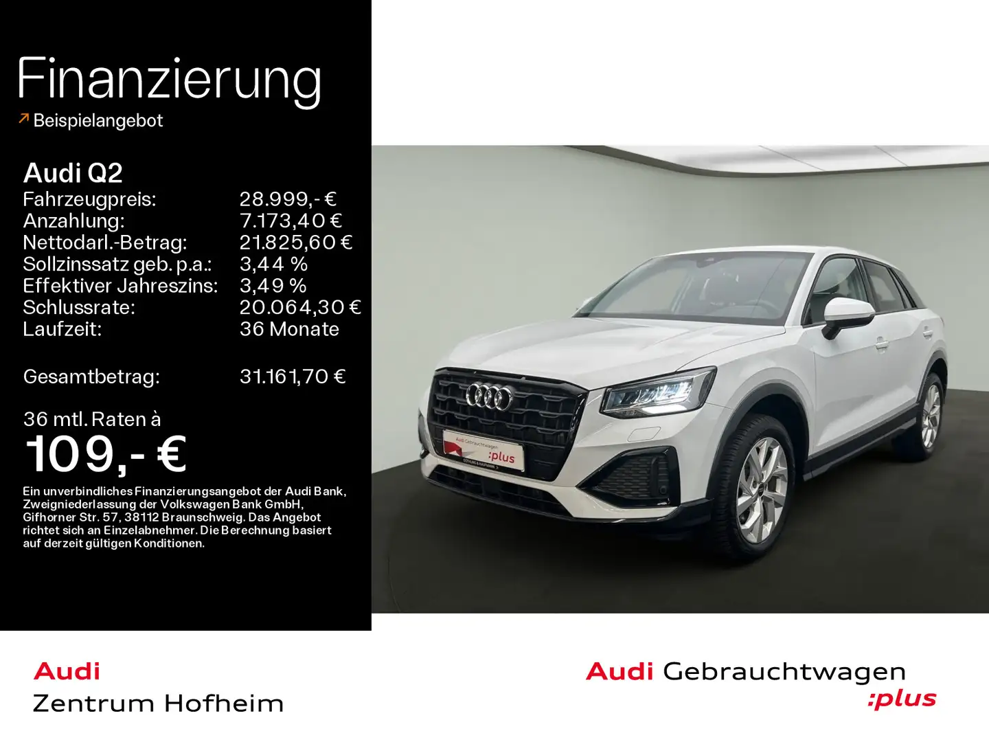 Audi Q2 35 TDI Advanced S tro*LED*Virtual*Navi+*Teill Weiß - 1