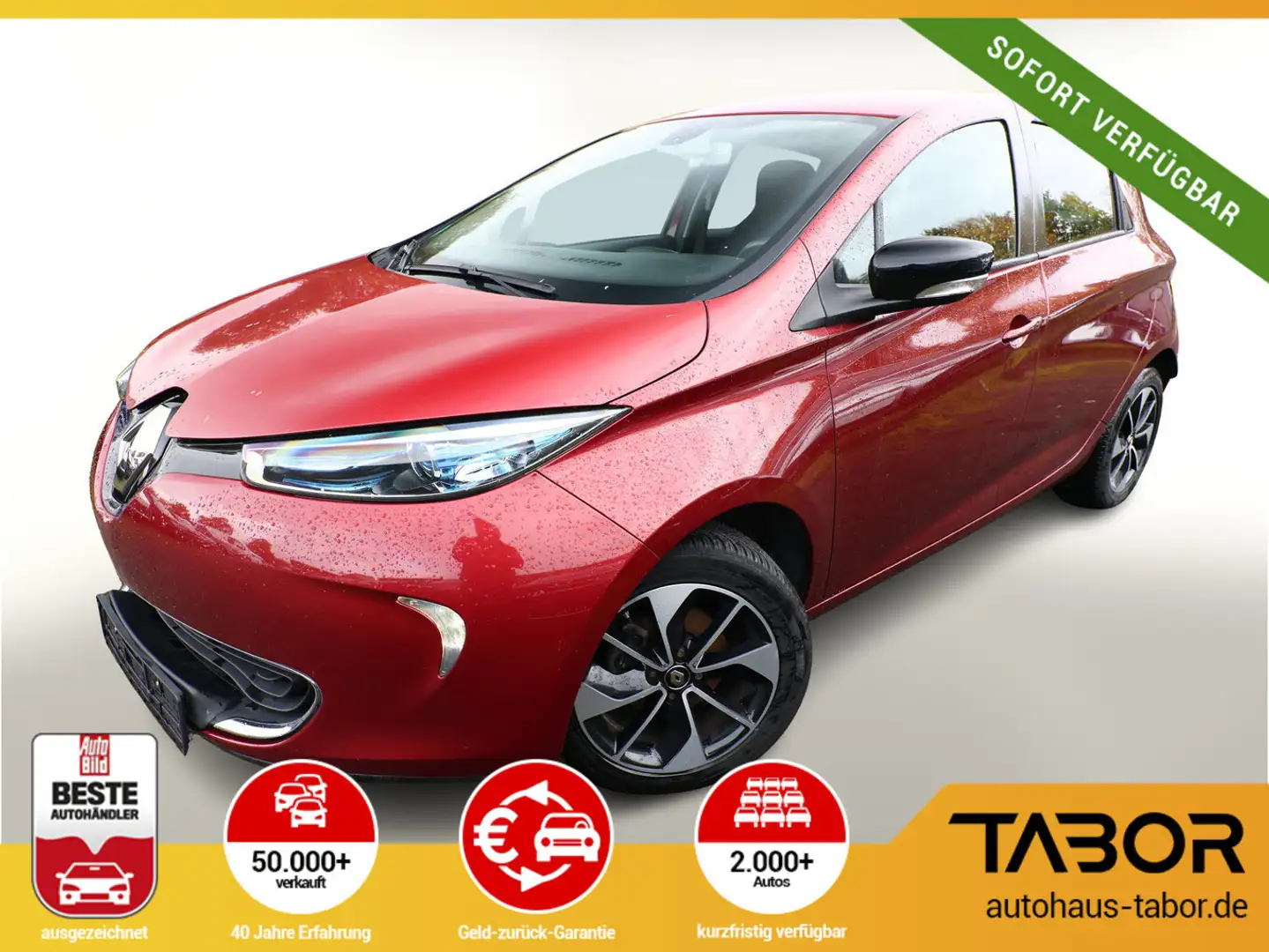 Renault ZOE Q90 Intens Miet-Bat. Nav PDC SHZ Temp Klima Rojo - 1