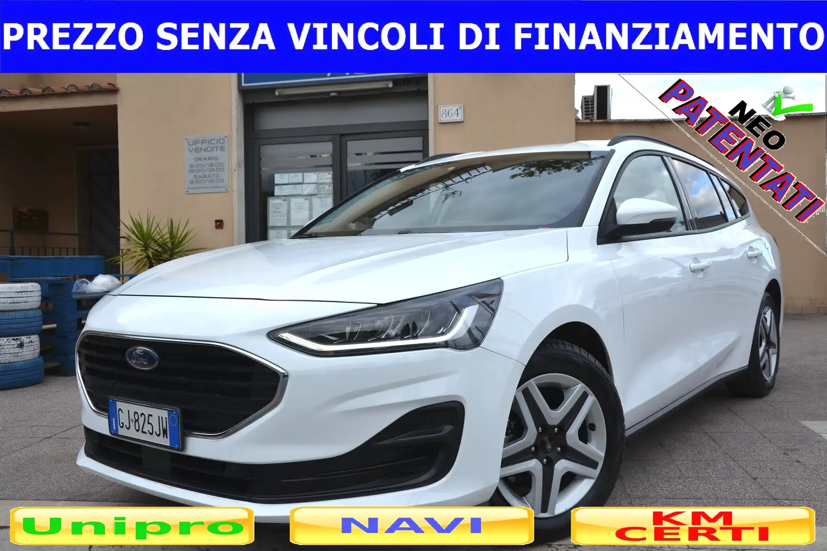 Ford Focus 1.5 EcoBlue 120CV SW AUT. **KM15000**PREZZO VERO** Bianco - 1