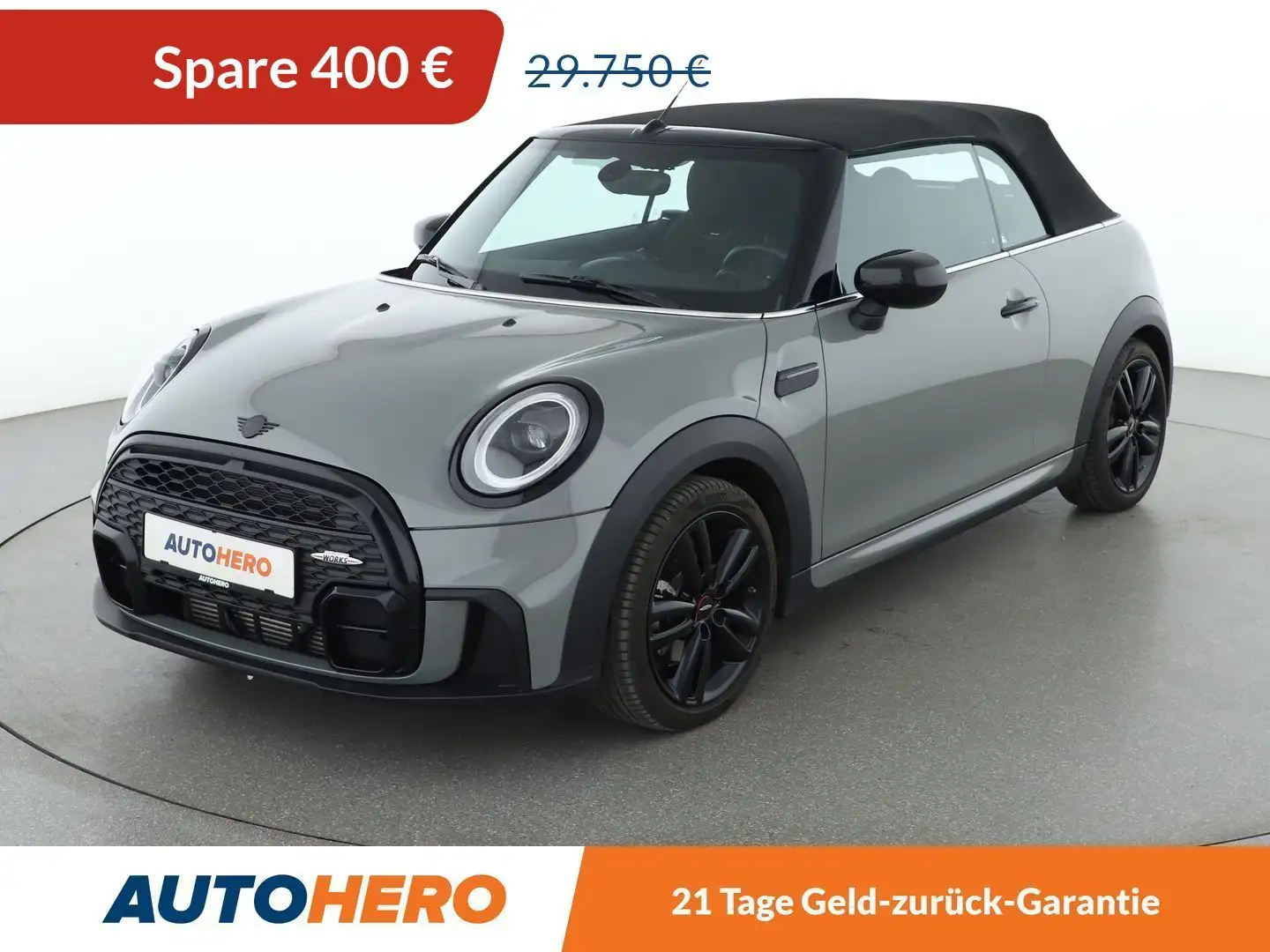 MINI Cooper Cabrio Cooper John Cooper Works Trim Aut.*NAVI*PDC*SHZ* Gris - 1