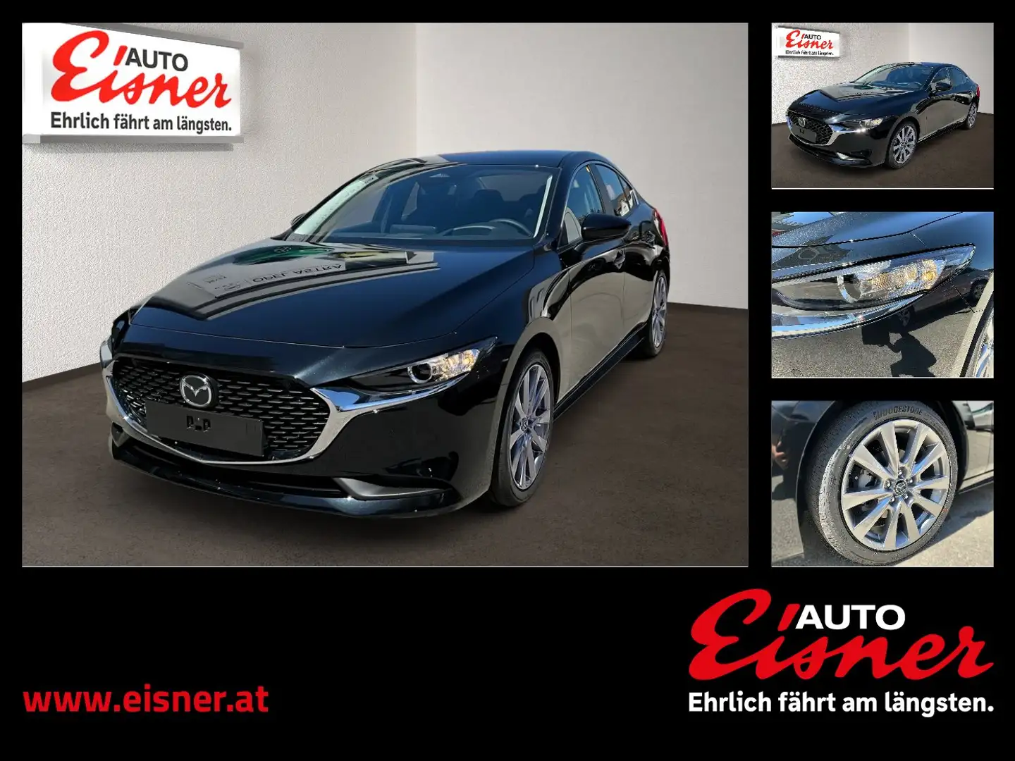 Mazda 3 4-trg. 2.5 e-Skyactiv G 140 Centre-Line LM Schwarz - 1